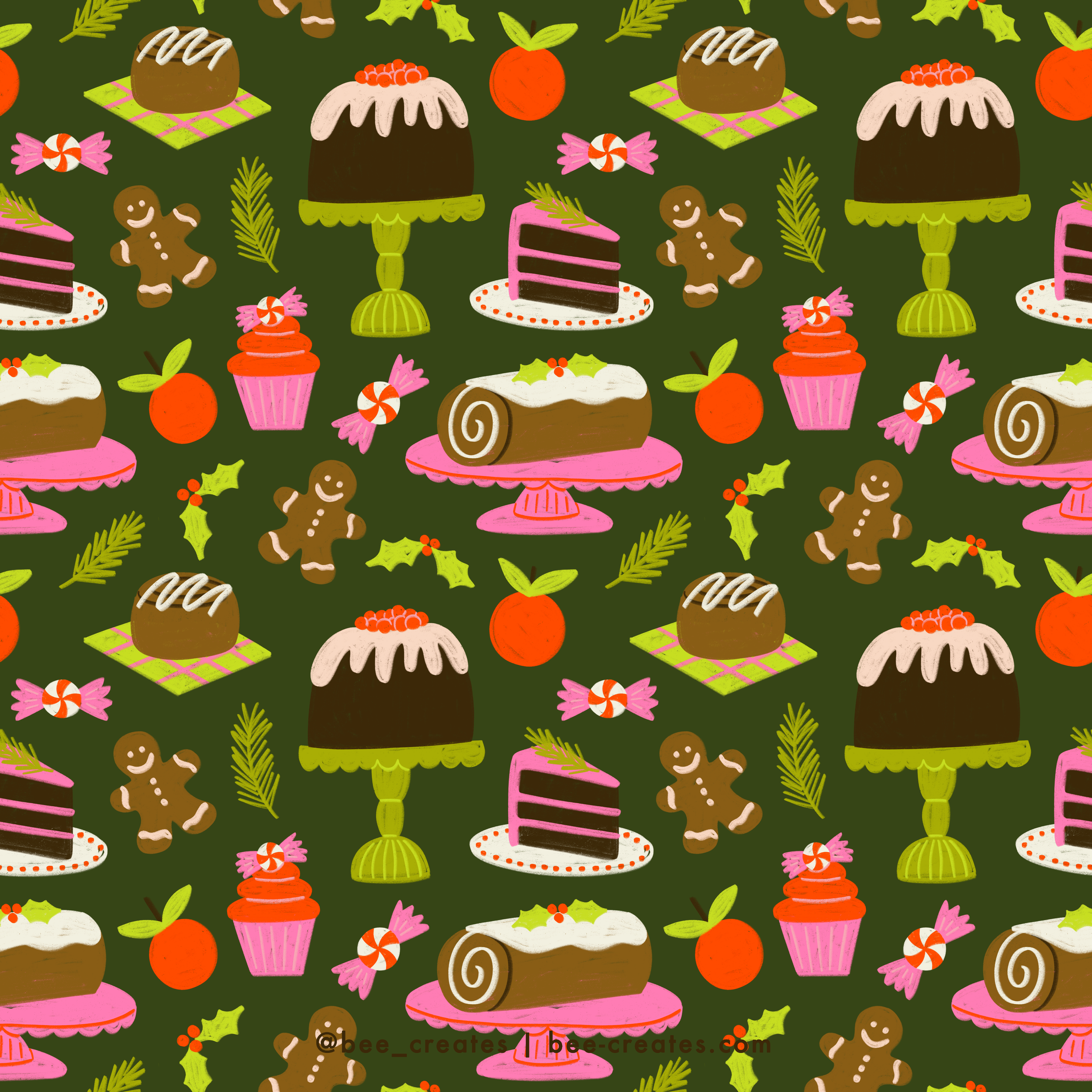 Frosted &amp; Festive - Dark Green | BEE25-C02