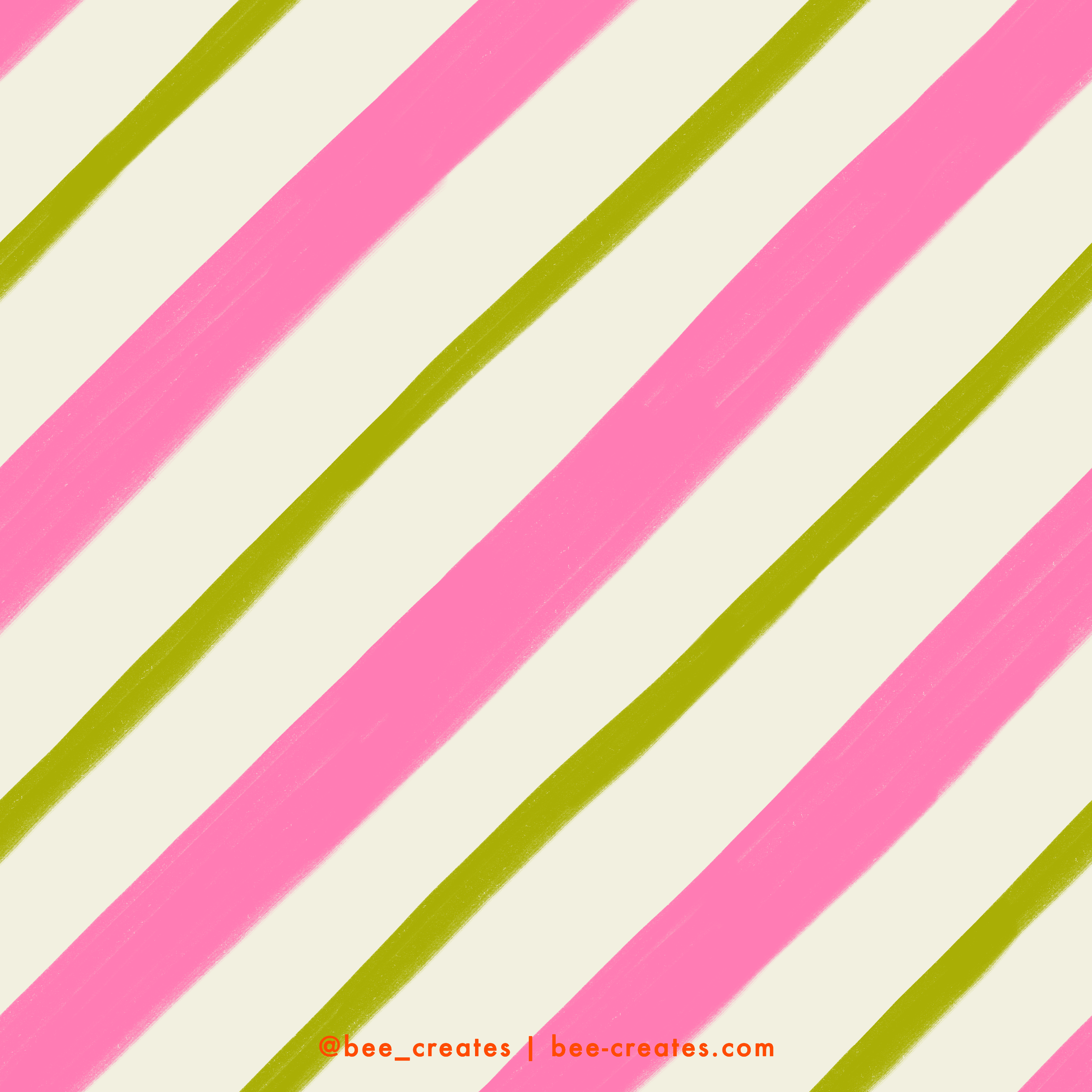 Peppermint Pinstripe Hot Pink &amp; Green | BEE25-C09