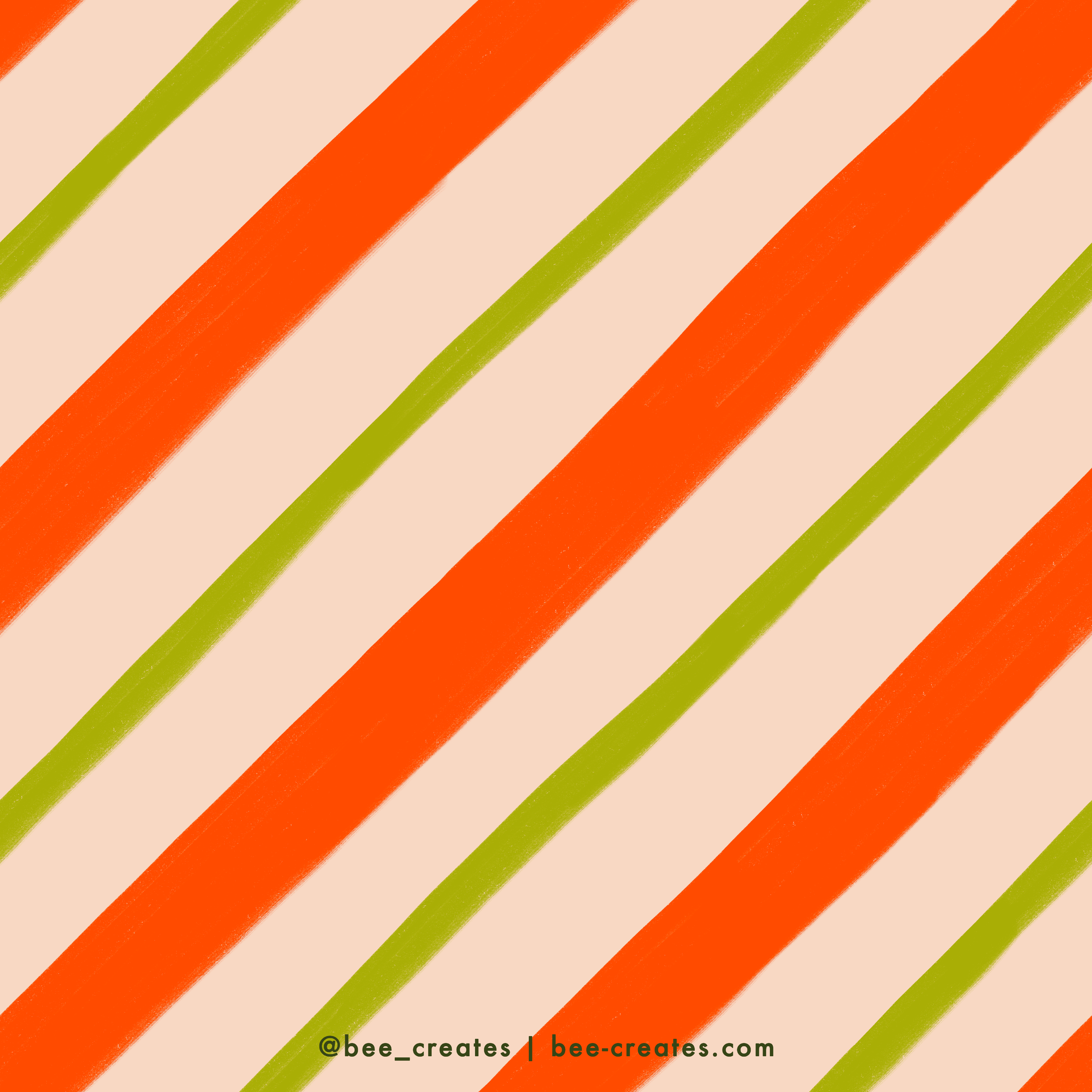 Peppermint Pinstripe Cherry &amp; Green | BEE25-C11