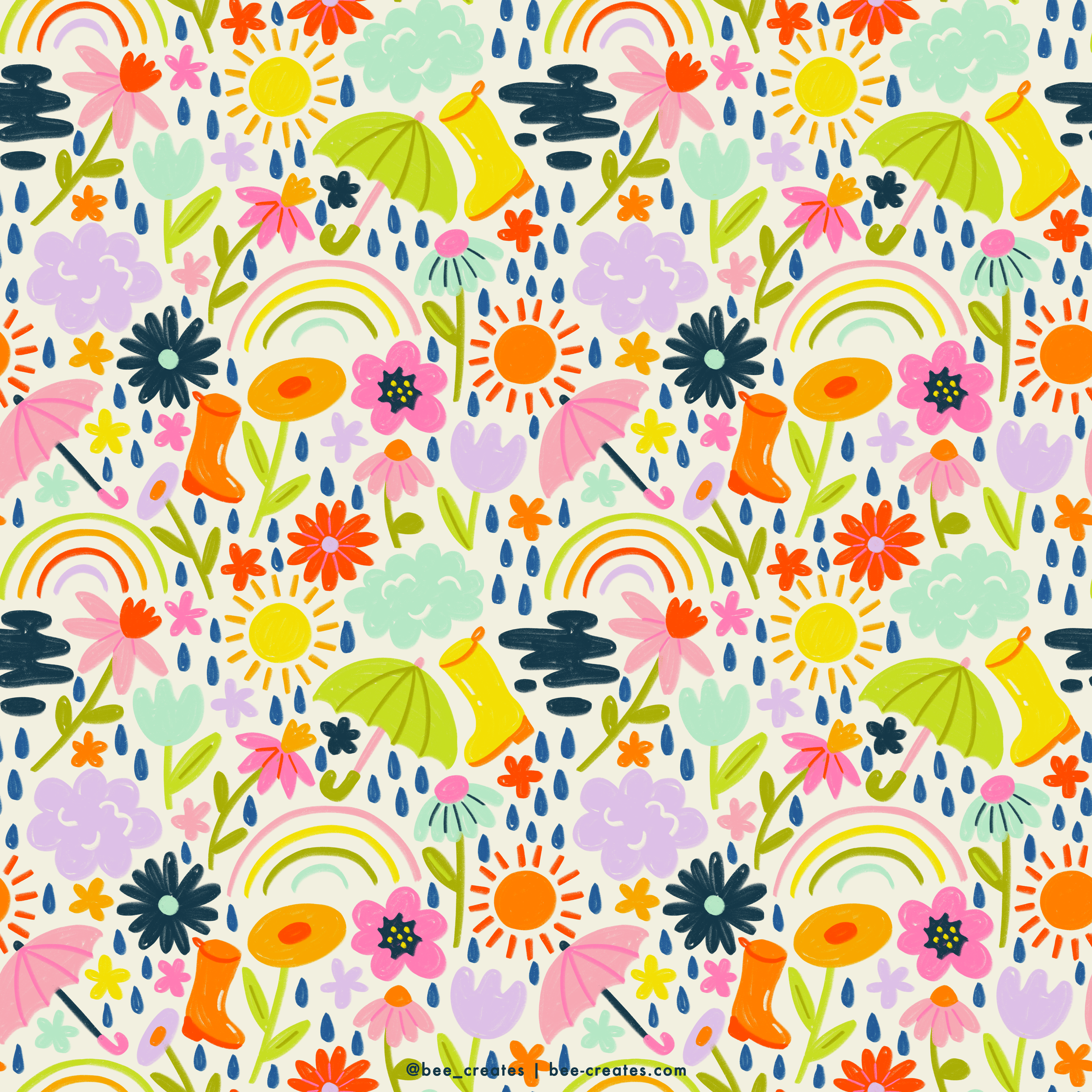 Boots And Blooms - White | BEE25-B37