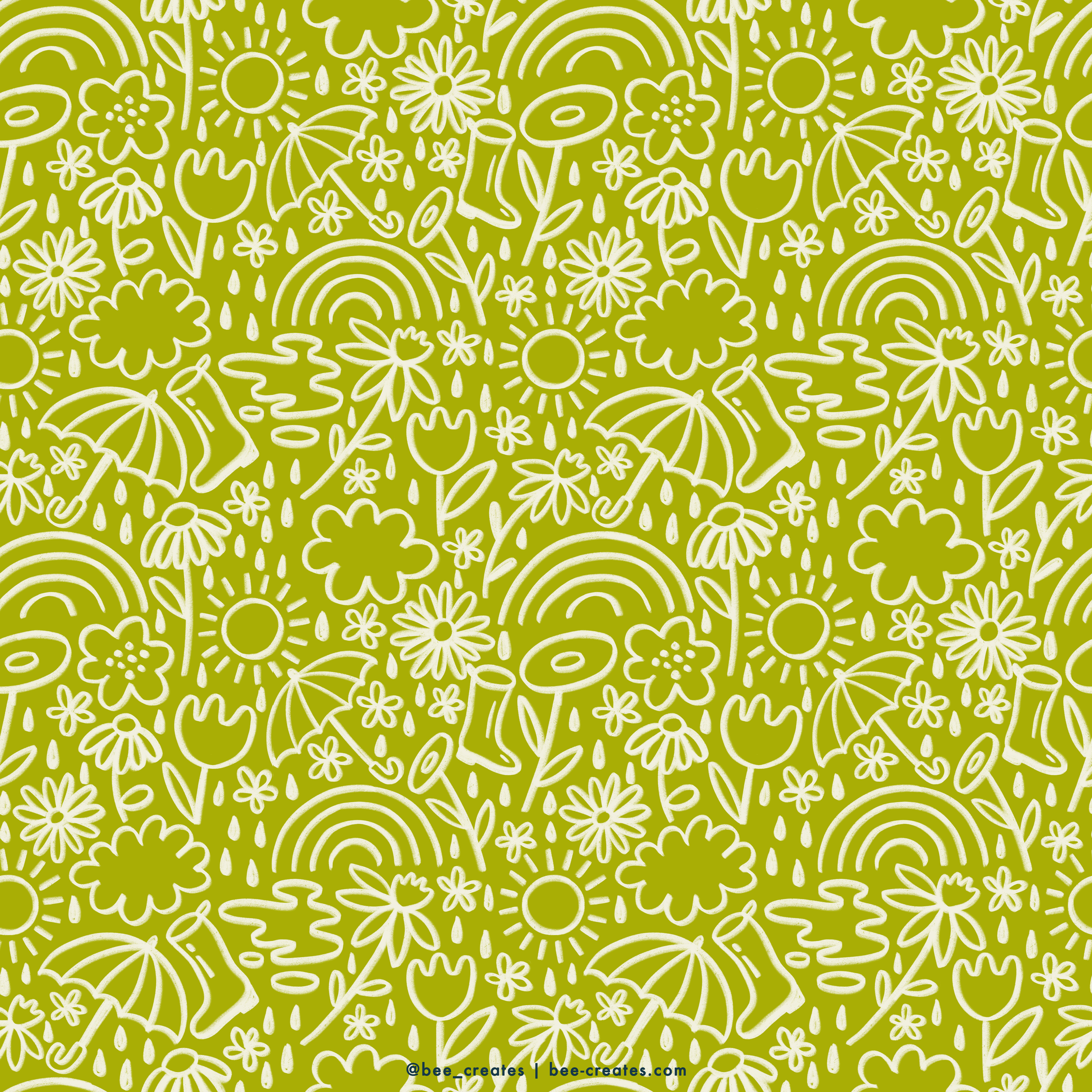 Drizzle Doodles - Green | BEE25-B39