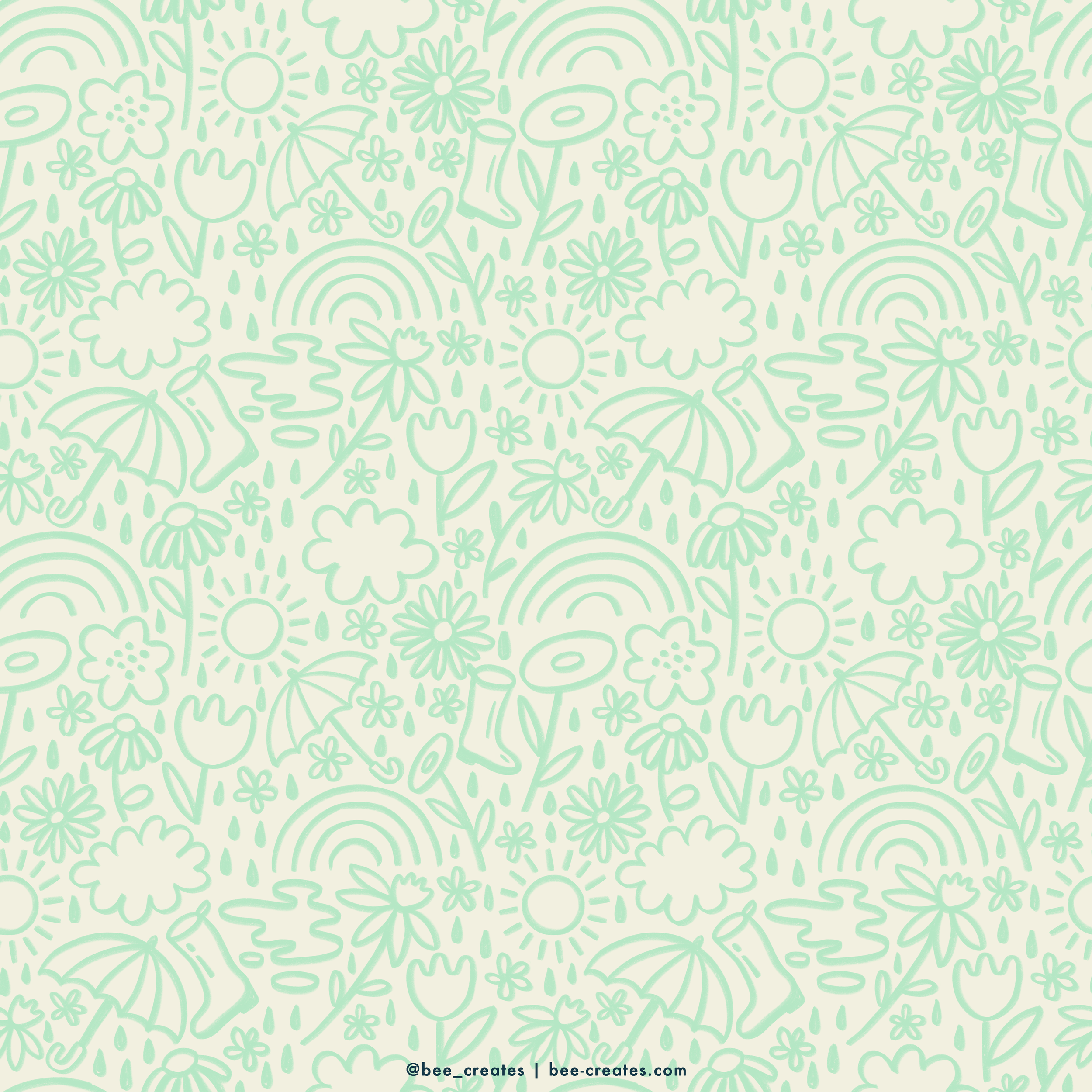 Drizzle Doodles - White | BEE25-B40