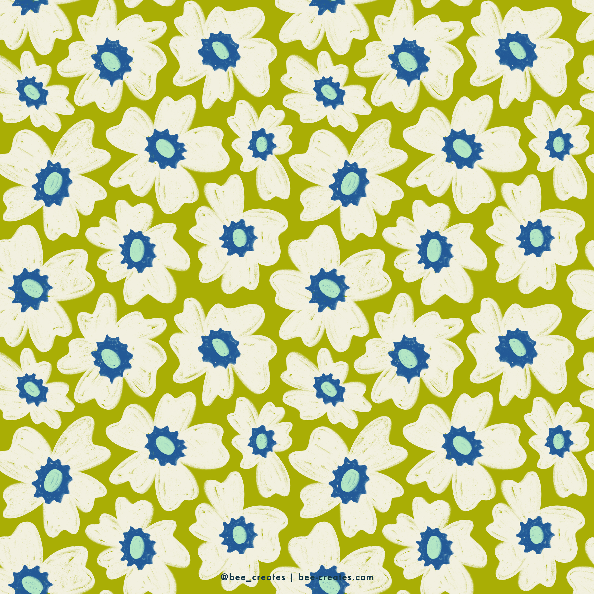 April Flowers - Green | BEE25-B75