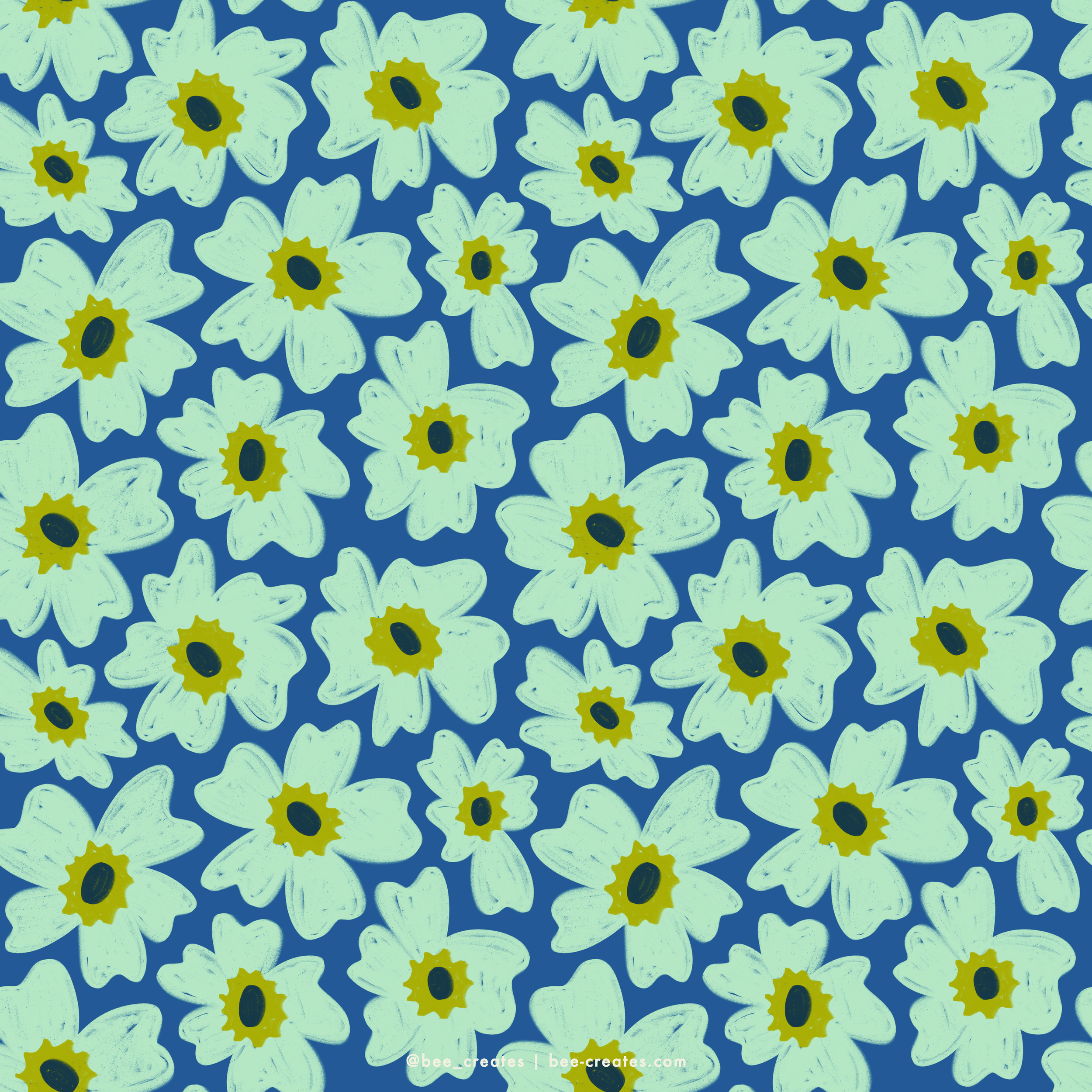 April Flowers - Blue | BEE25-B81