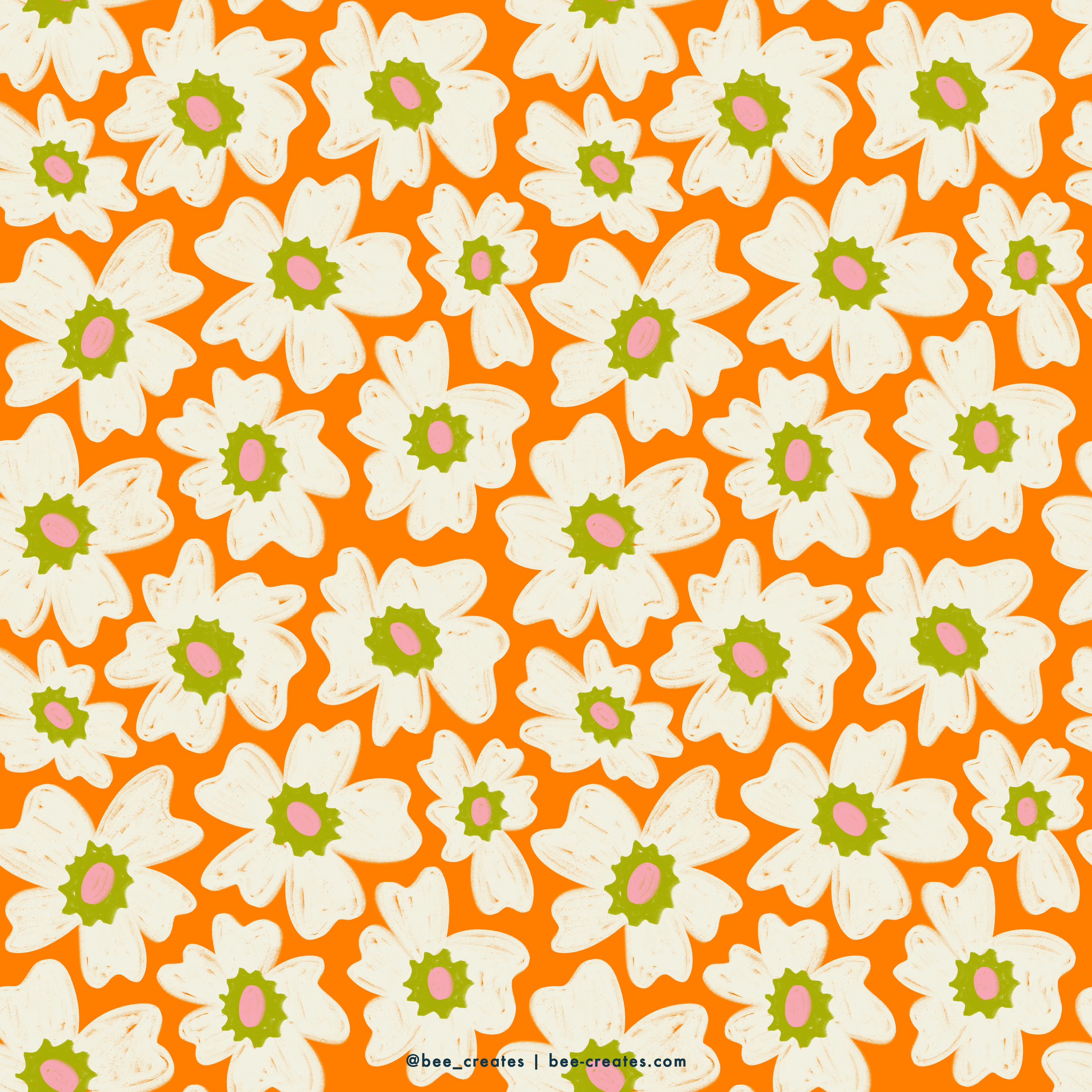 April Flowers - Orange | BEE25-B82