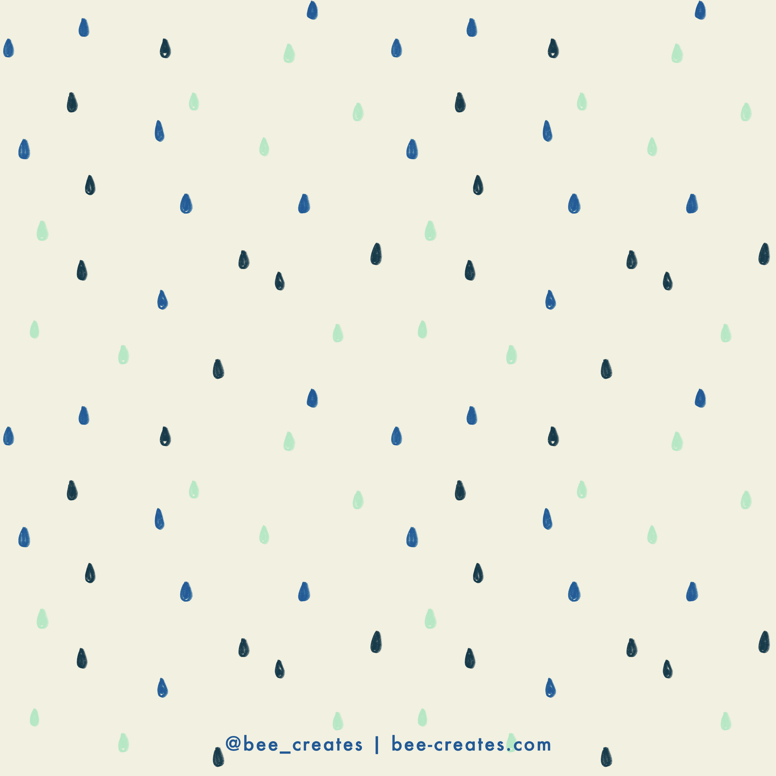 Drip Drop - White &amp; Blue | BEE25-B22