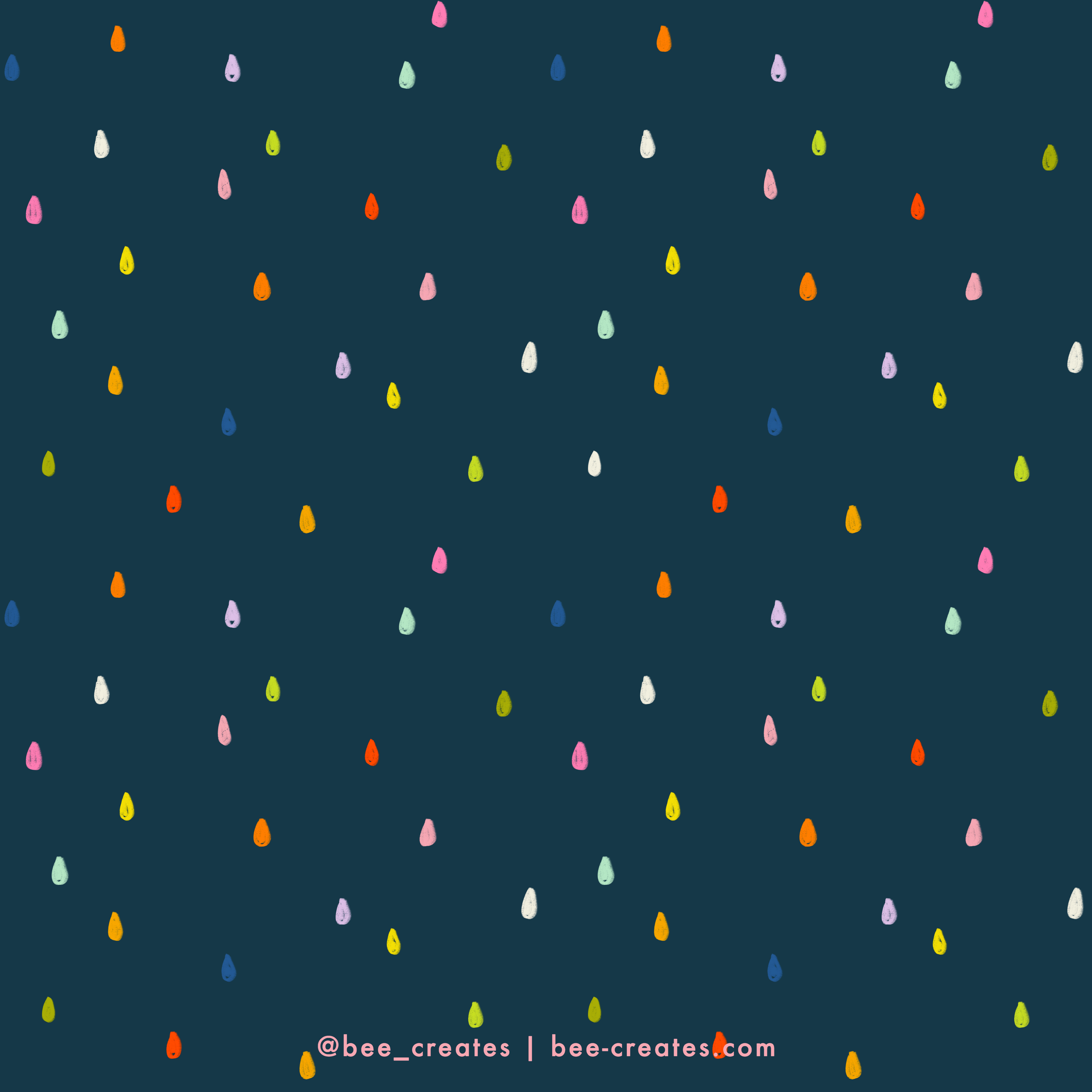 Drip Drop - Navy &amp; Multi | BEE25-B25