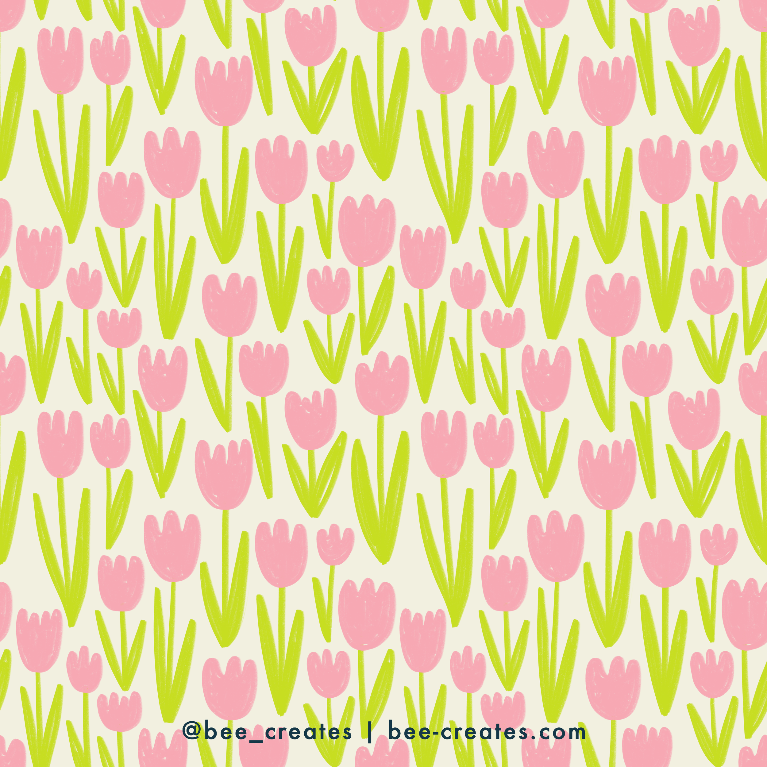 Tulip Time - Pink &amp; White | BEE25-B69
