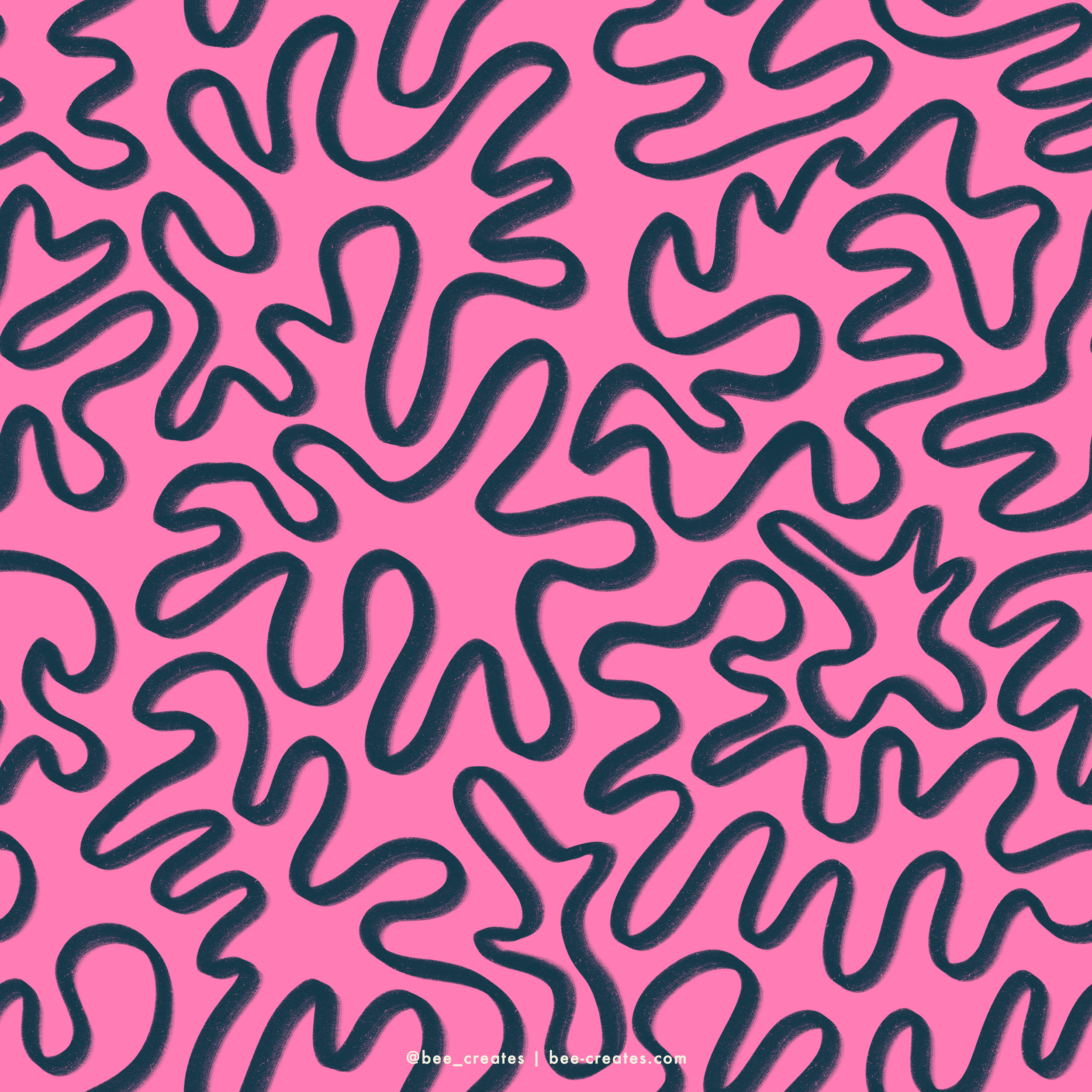 Puddle Party - Navy &amp; Hot Pink | BEE25-B19