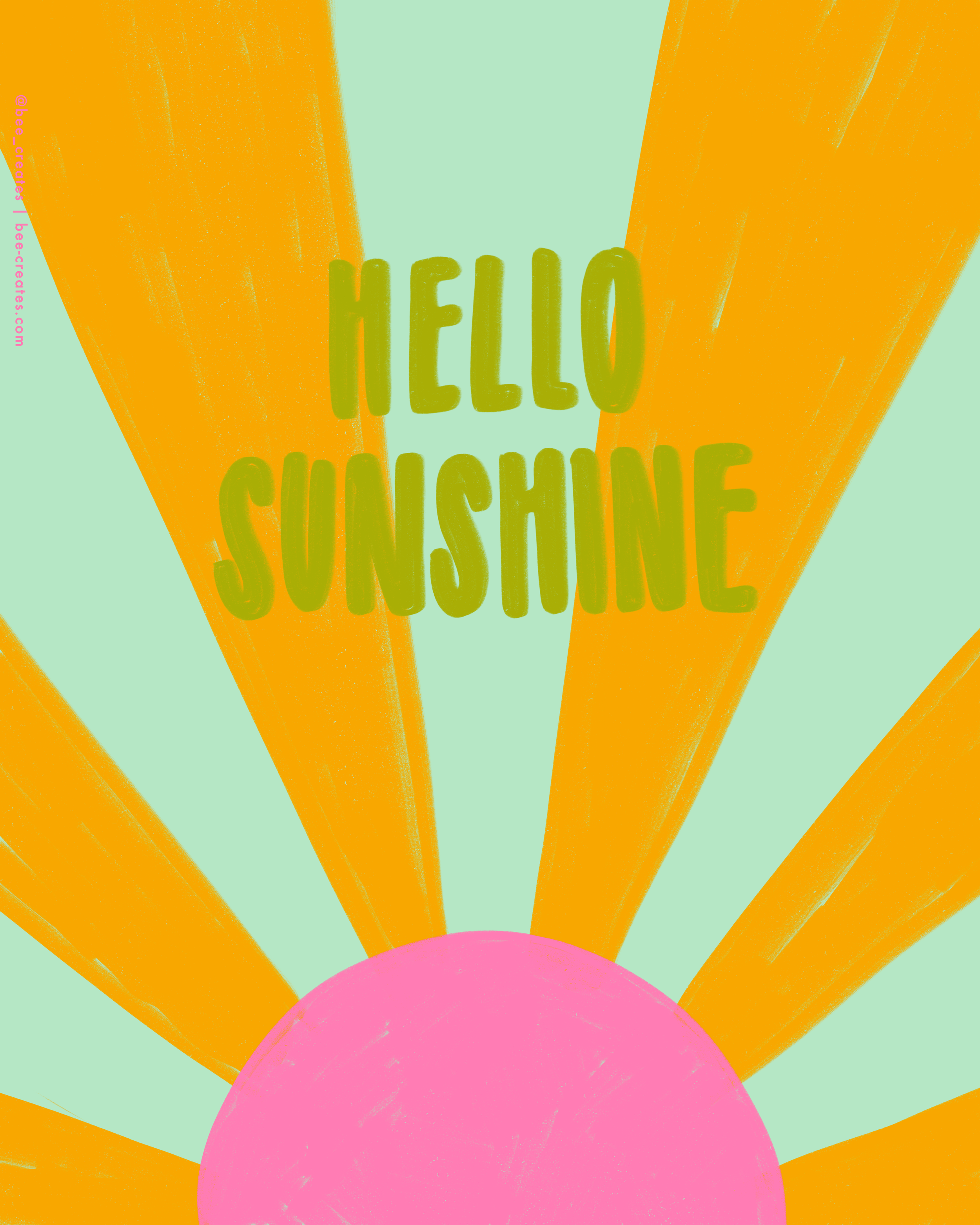 Hello Sunshine - Green | BEE25-A95