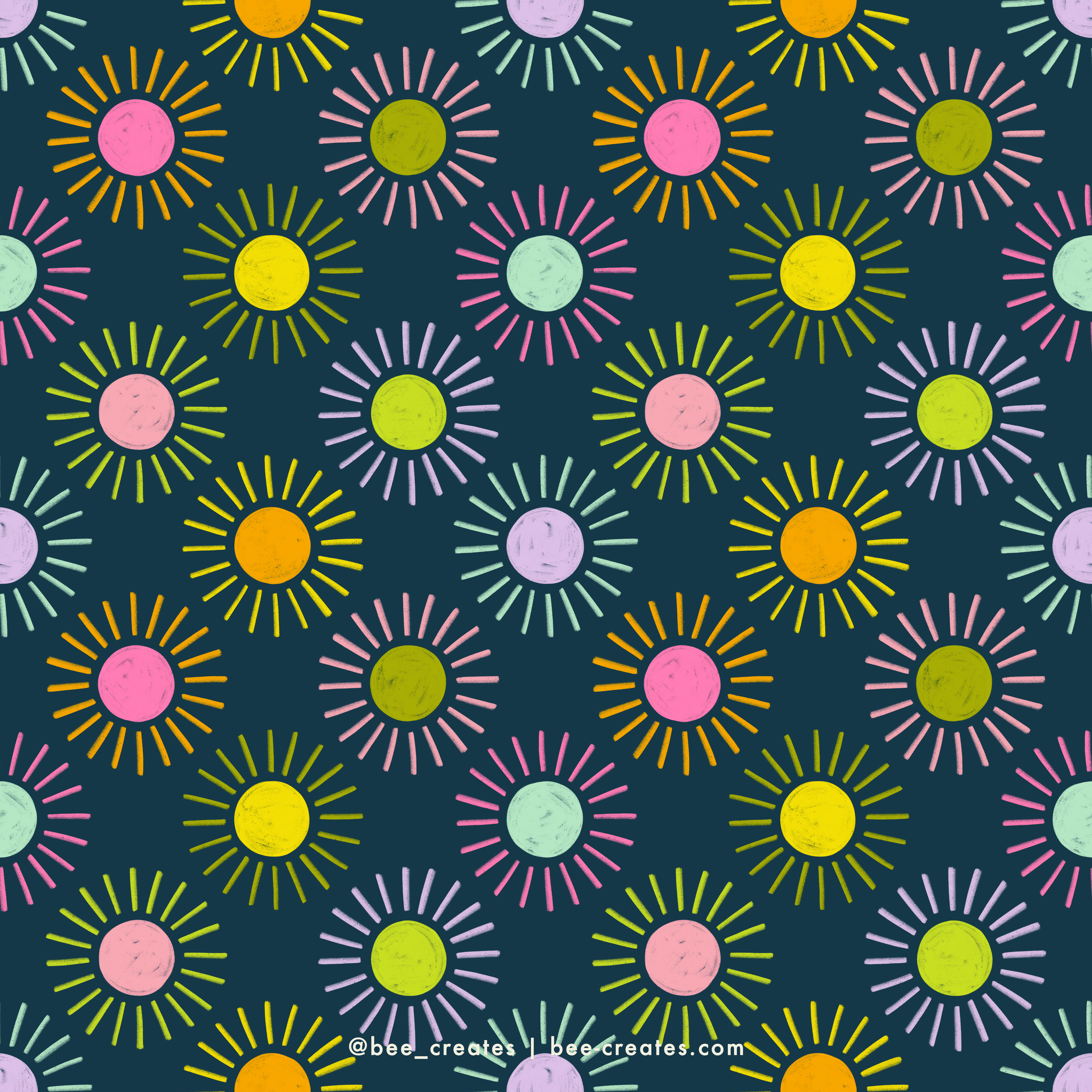 Sunny Side Up - Navy Multi | BEE25-B46