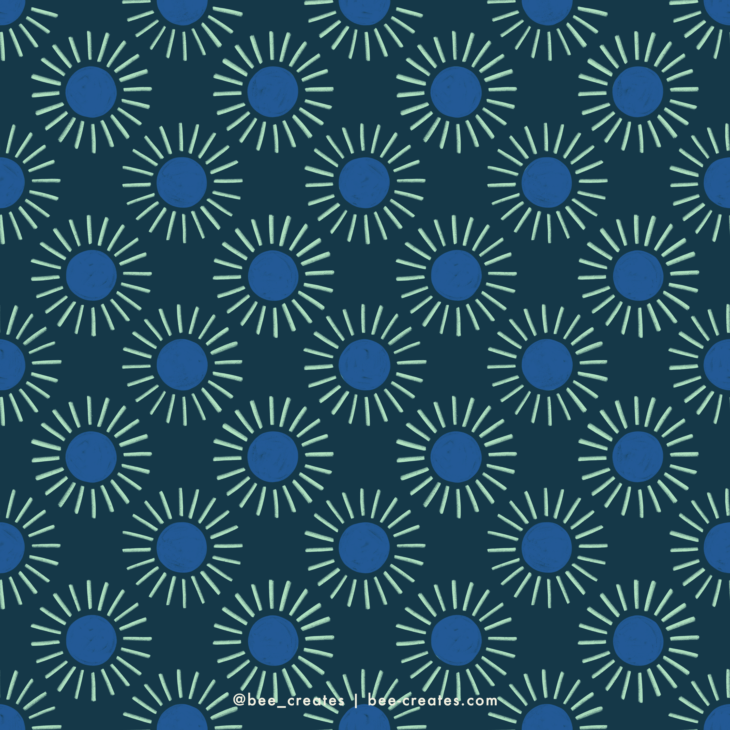 Sunny Side Up - Blue &amp; Aqua | BEE25-B52