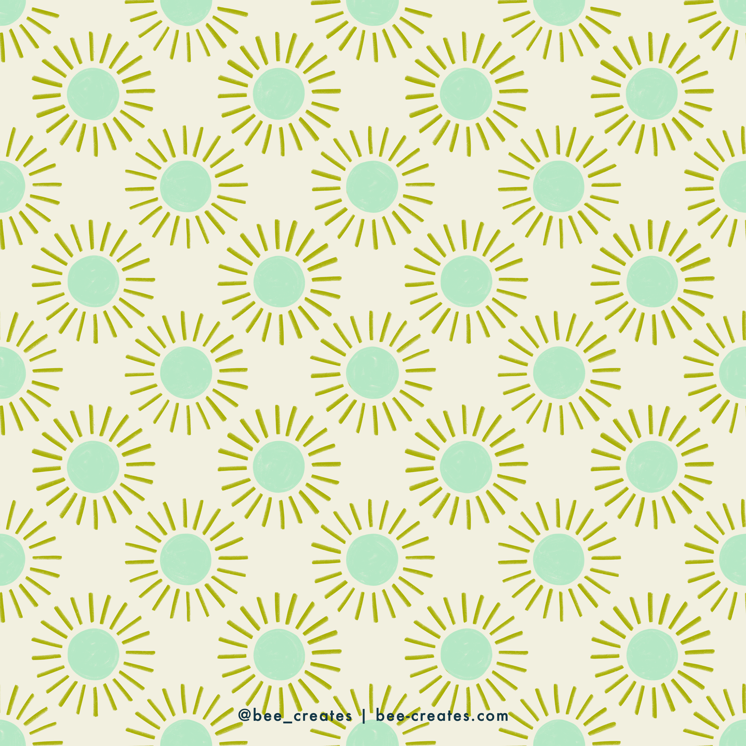 Sunny Side Up - Aqua &amp; Green | BEE25-B54