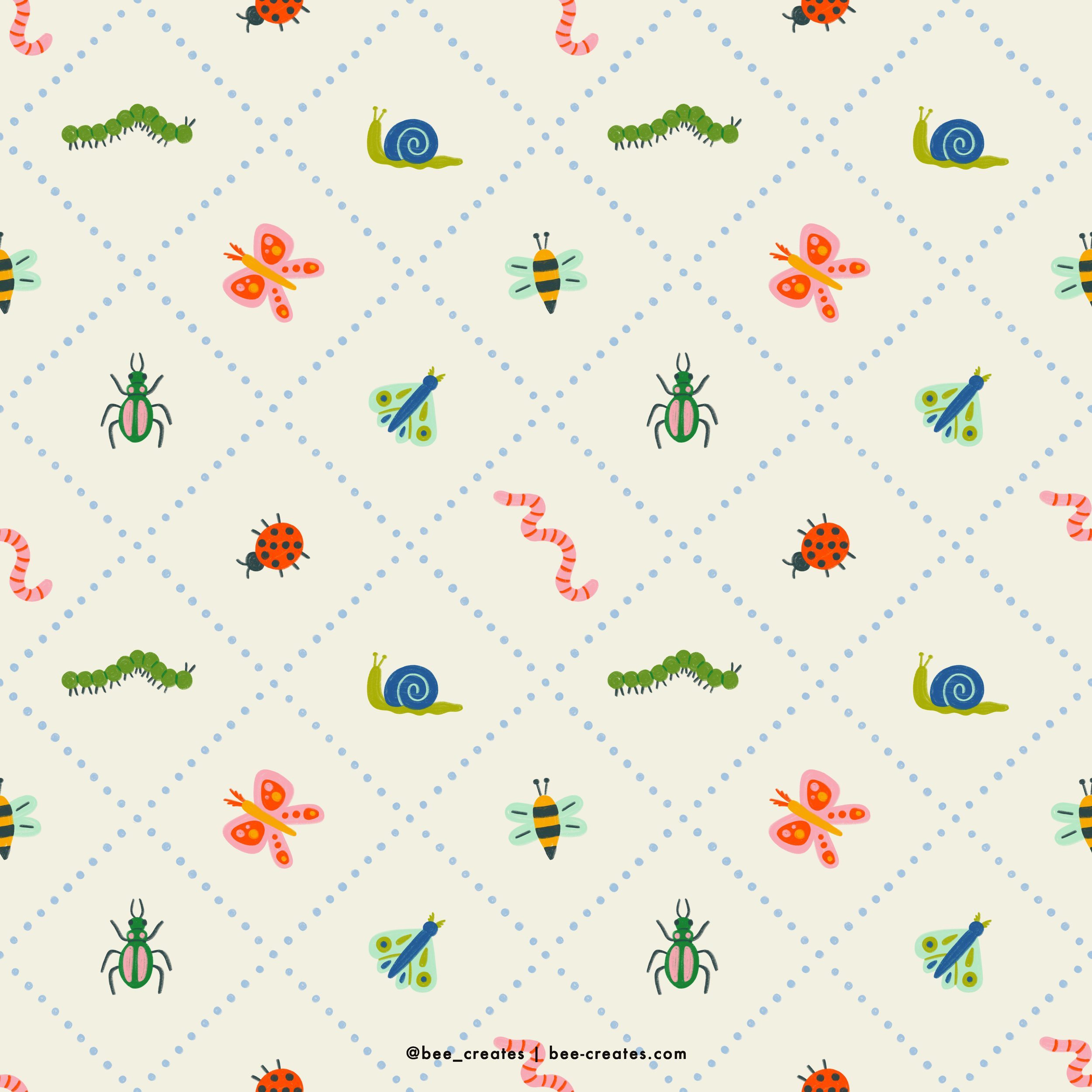 Criss-Cross Critters - White | BEE25-C49