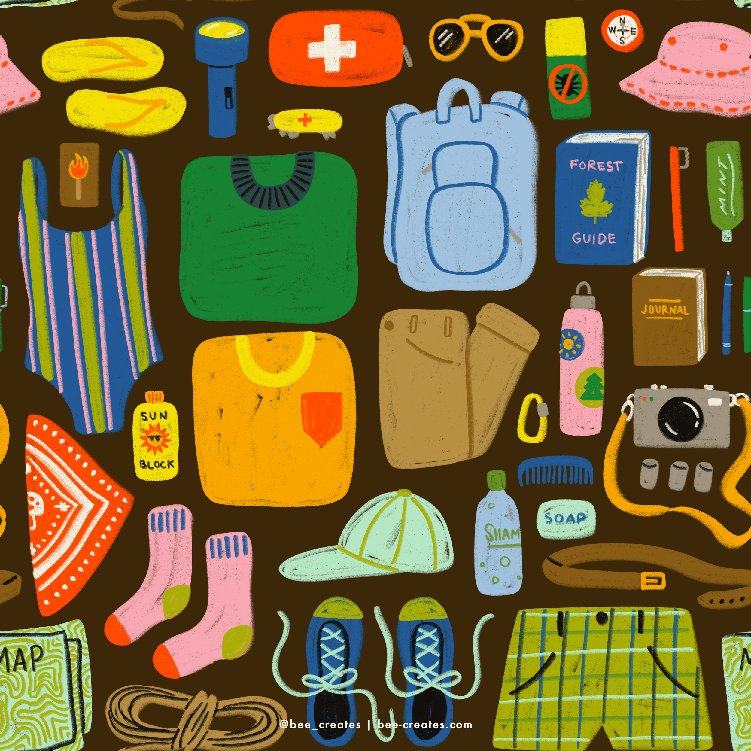 Pack Your Bags - Brown	| BEE25-C37