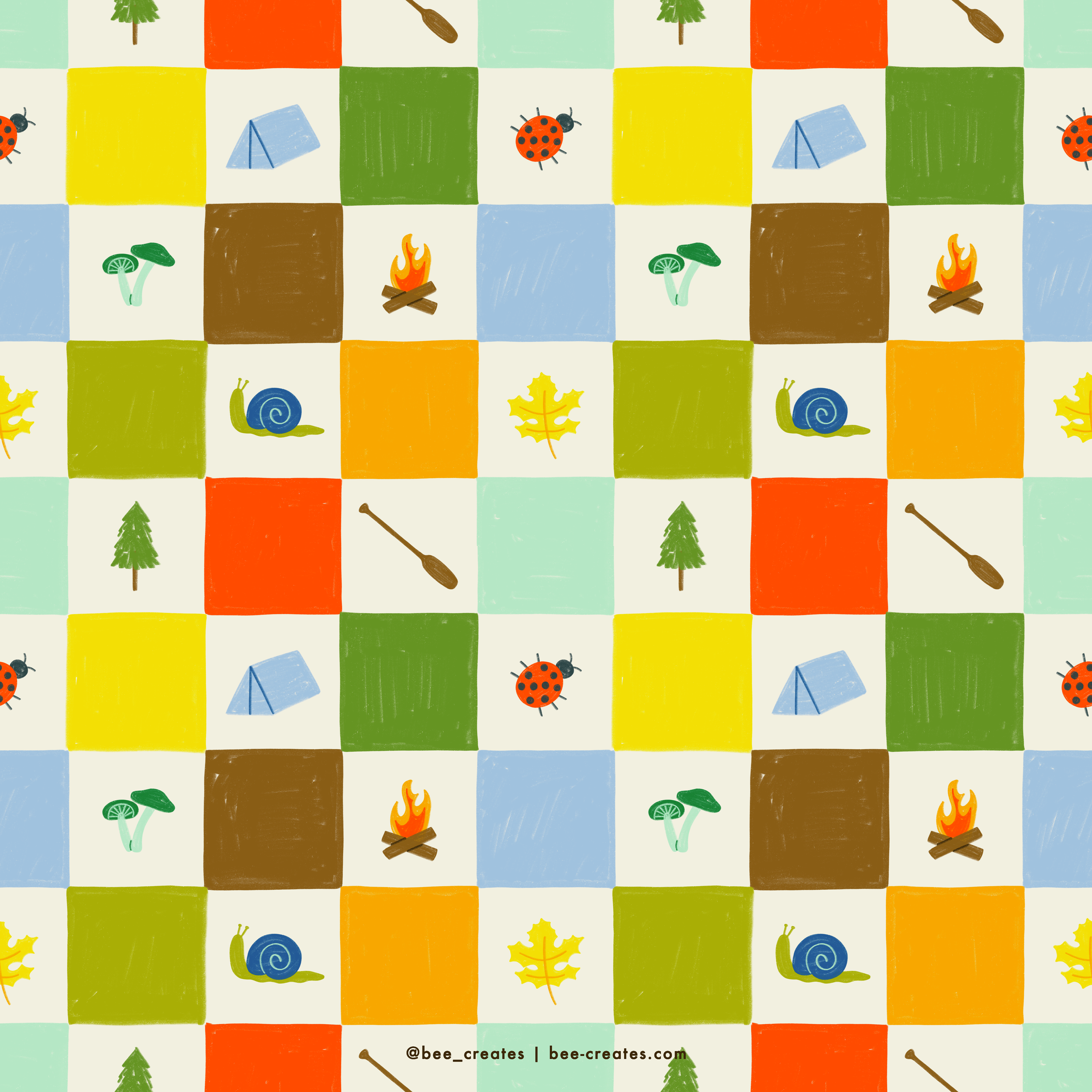 Check in Time - White &amp; Carmel | BEE25-C33