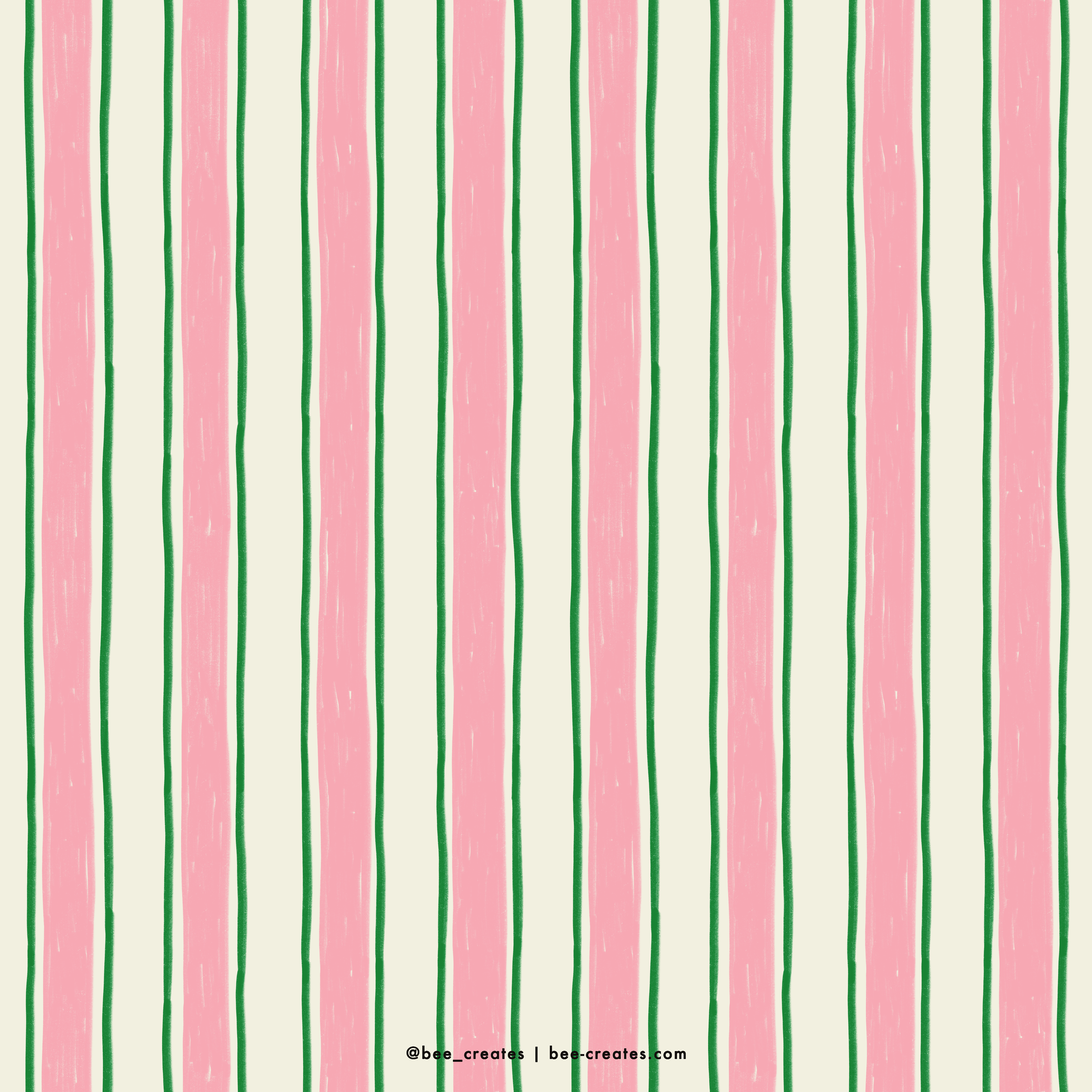 S'more Stripes Please - Pink &amp; Green | BEE25-C88
