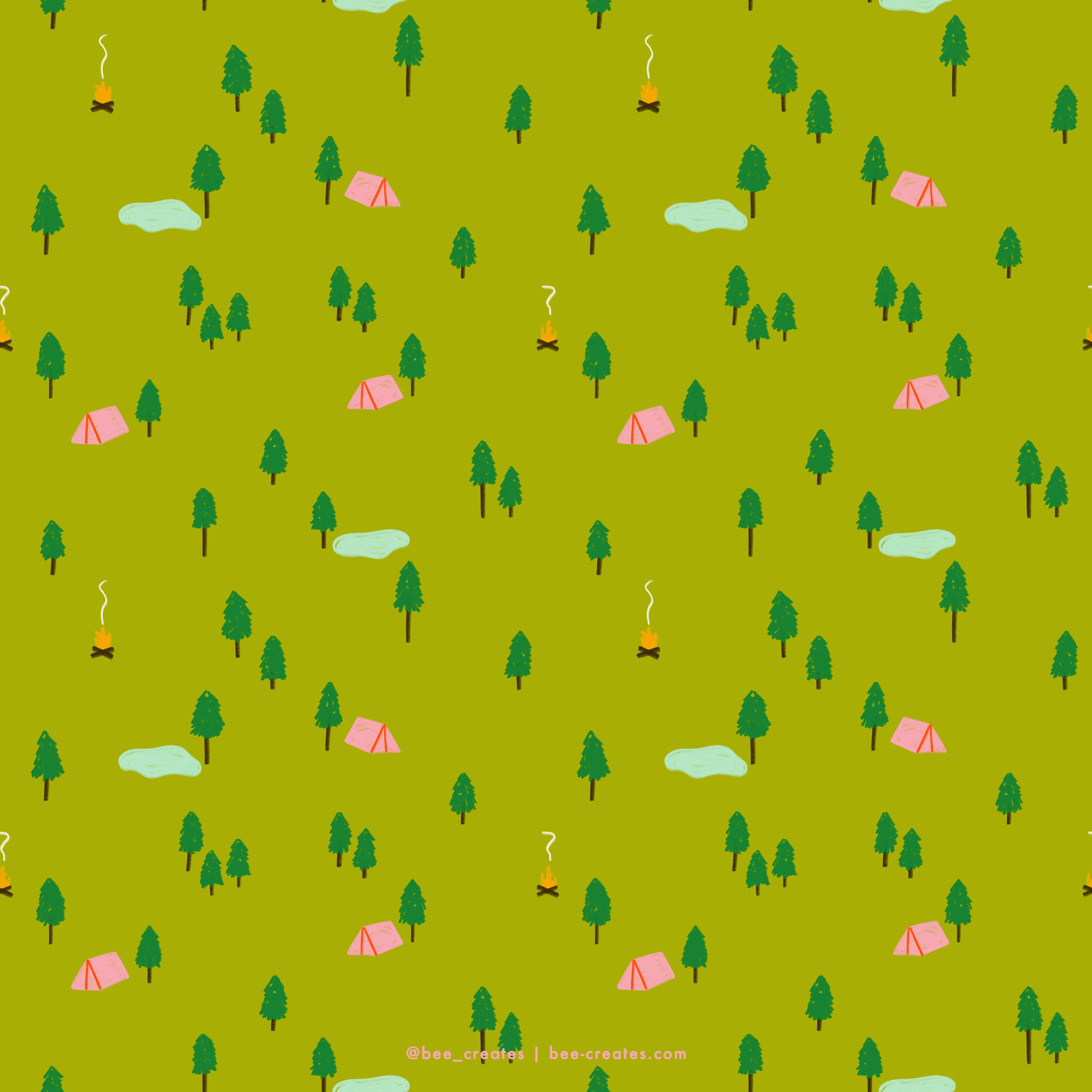 Pocket Pines - Olive | BEE25-C73