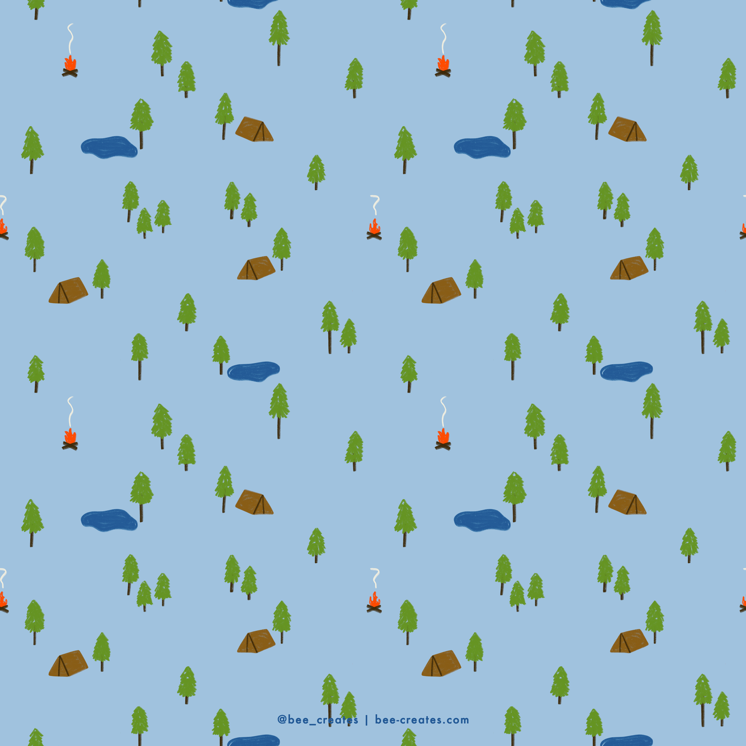 Pocket Pines - Light Blue | BEE25-C74