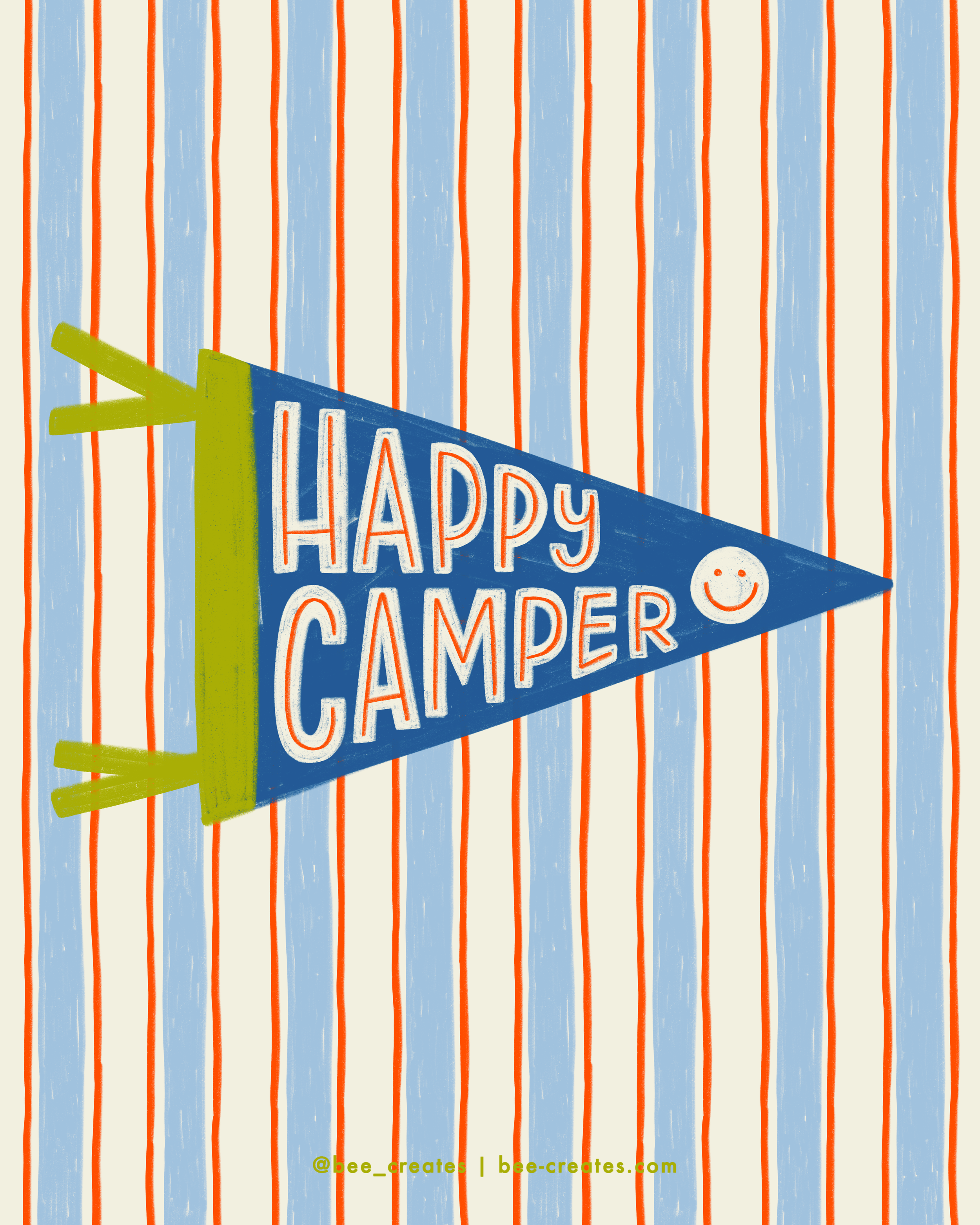 Happy Camper - Light Blue &amp; Blue | BEE25-D16