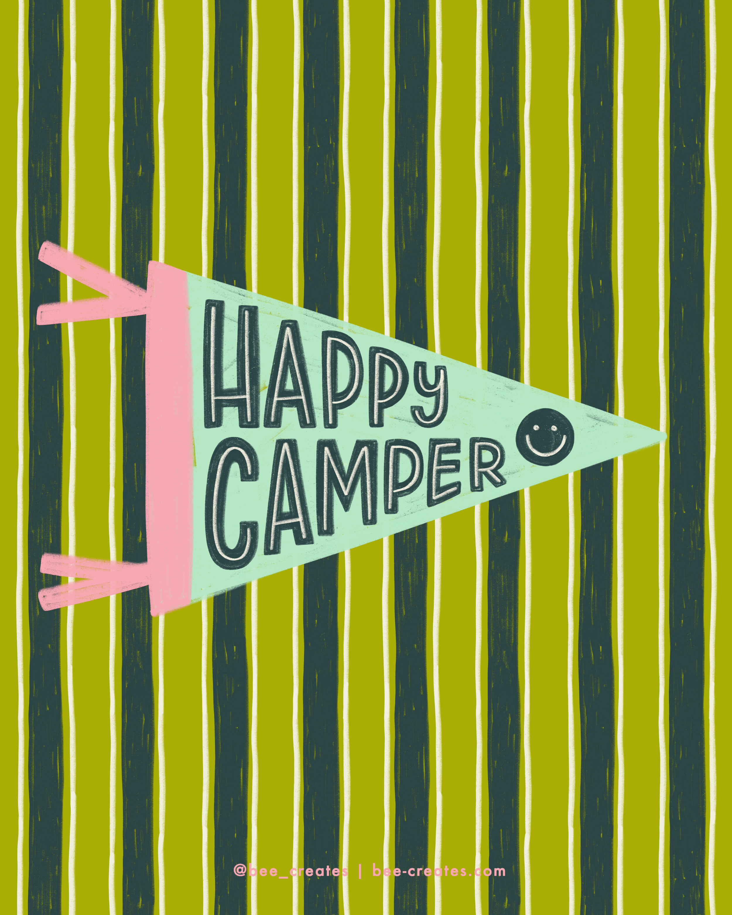 Happy Camper - Navy &amp; Mint | BEE25-D18