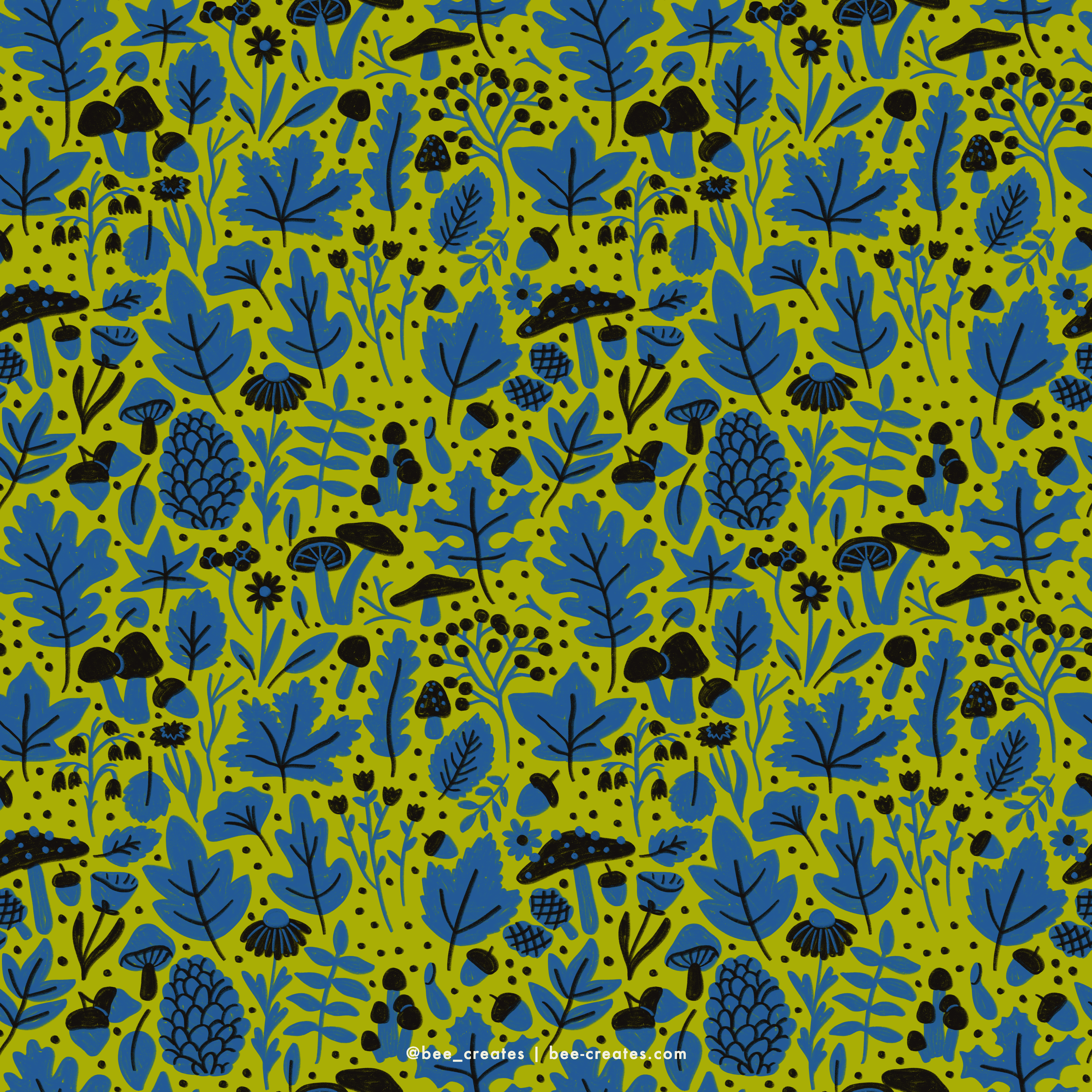 Forest Confetti - Olive &amp; Blue | BEE25-C52