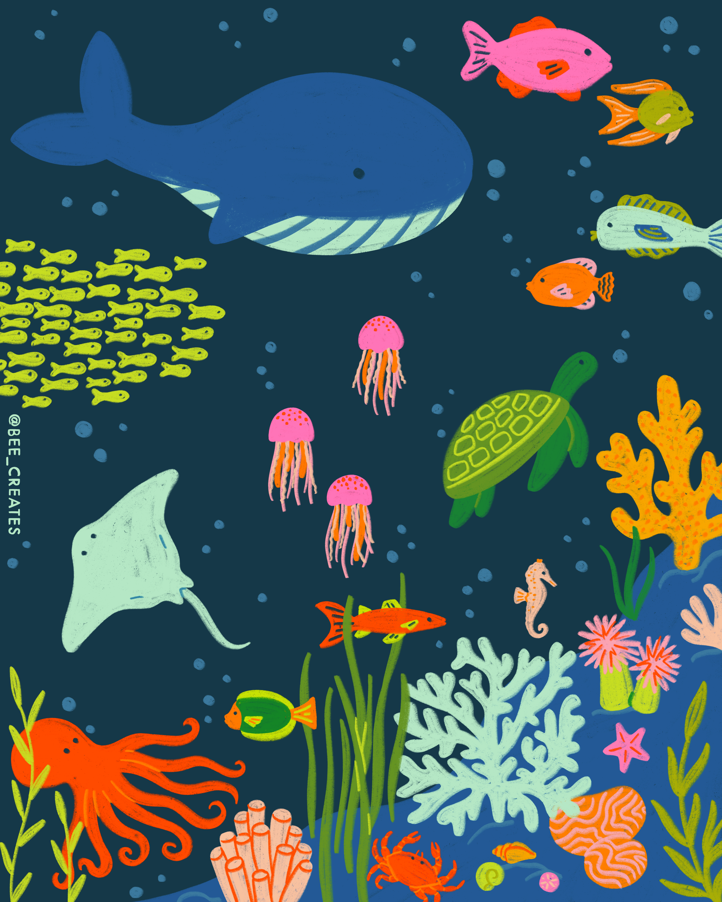 Below The Surface - Navy | BEE25-D88