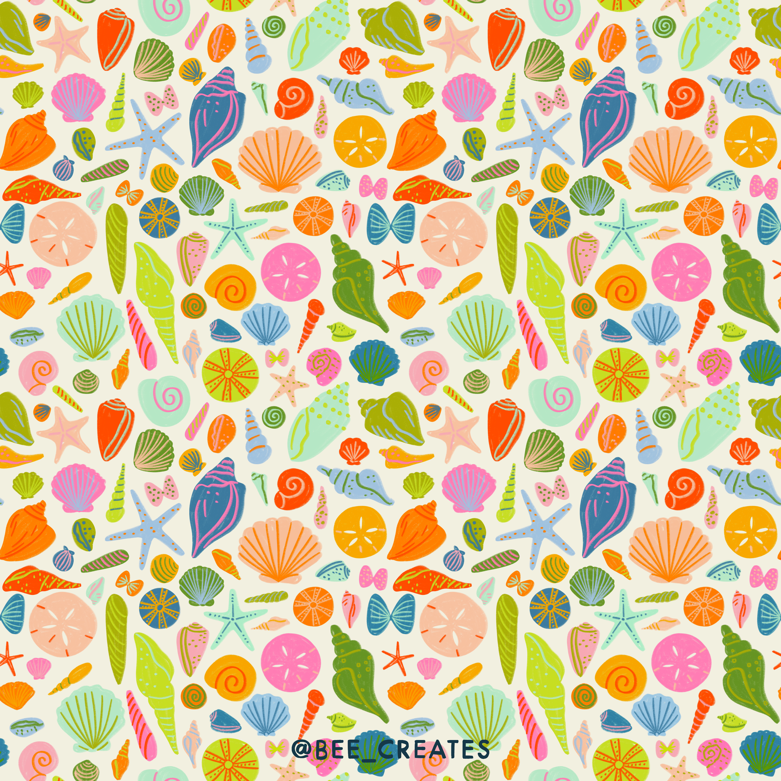 Costal Confetti - White &amp; Multi | BEE25-E33