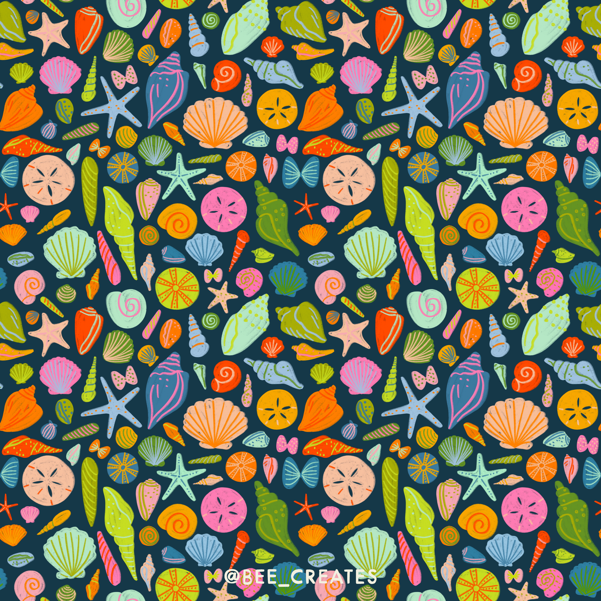 Costal Confetti - Navy &amp; Multi | BEE25-E34