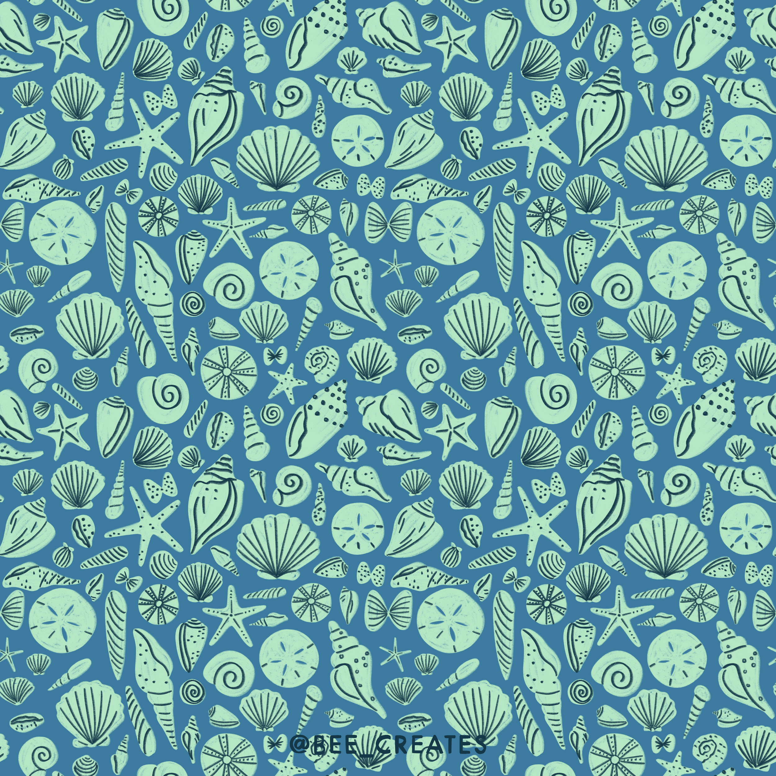 Costal Confetti - Blue &amp; Aqua | BEE25-E36