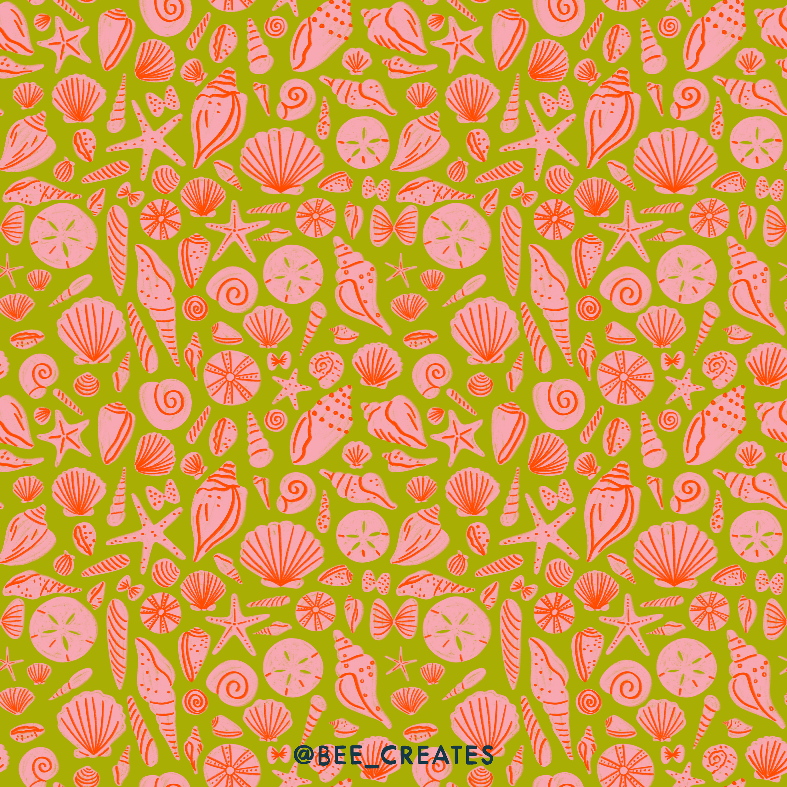 Costal Confetti - Olive &amp; Shell | BEE25-E38