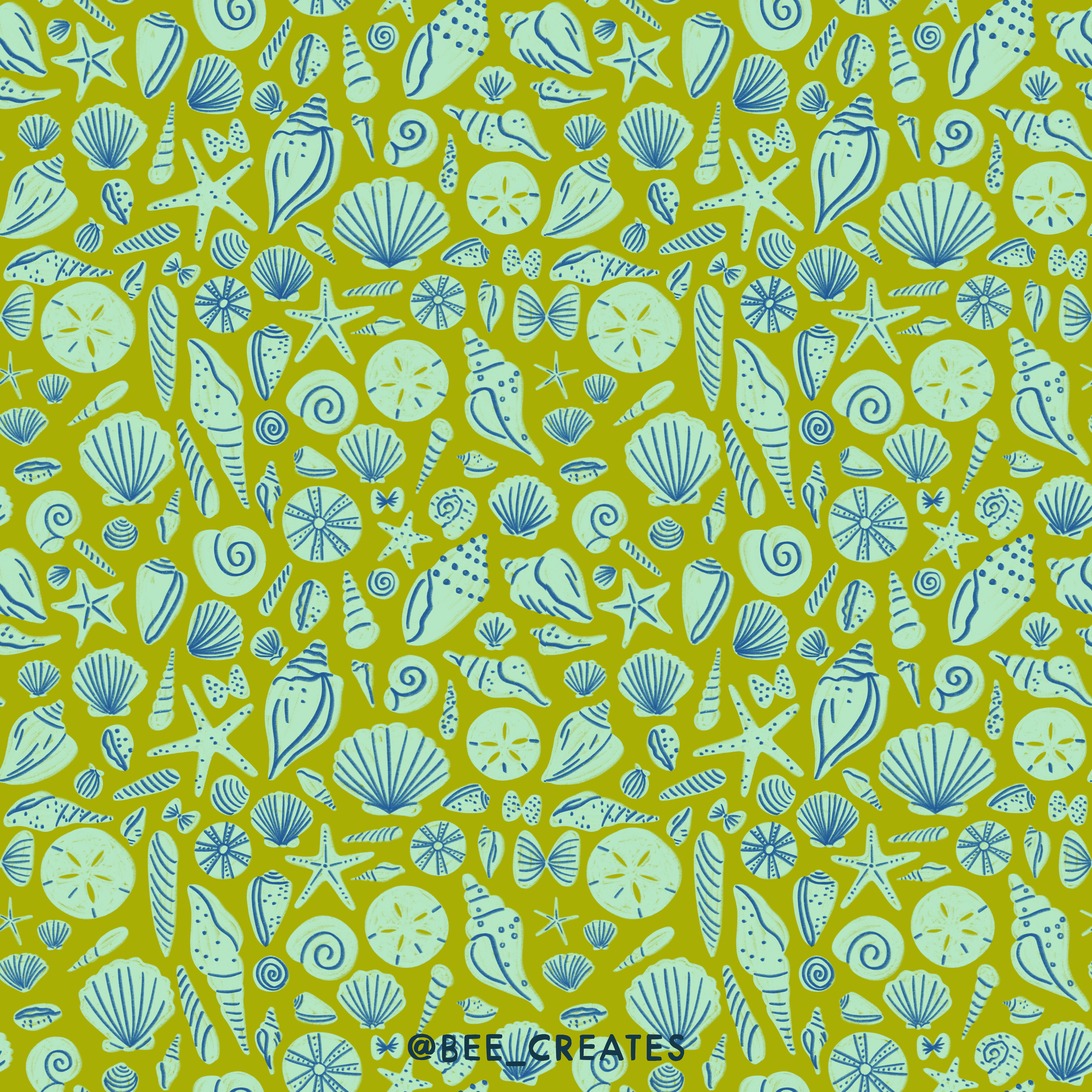Costal Confetti - Olive &amp; Aqua | BEE25-E41