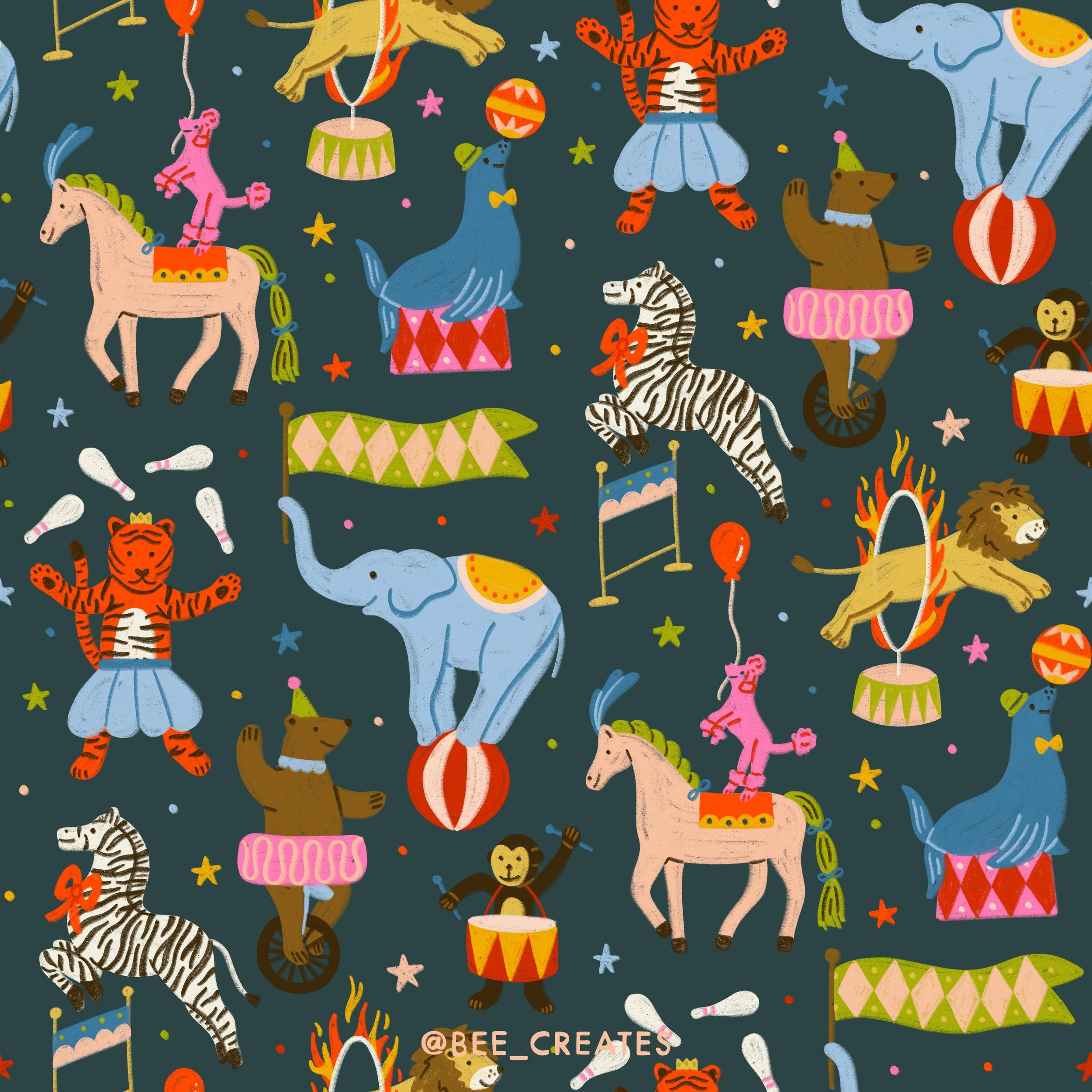 Marvelous Menagerie - Navy | BEE25-E82