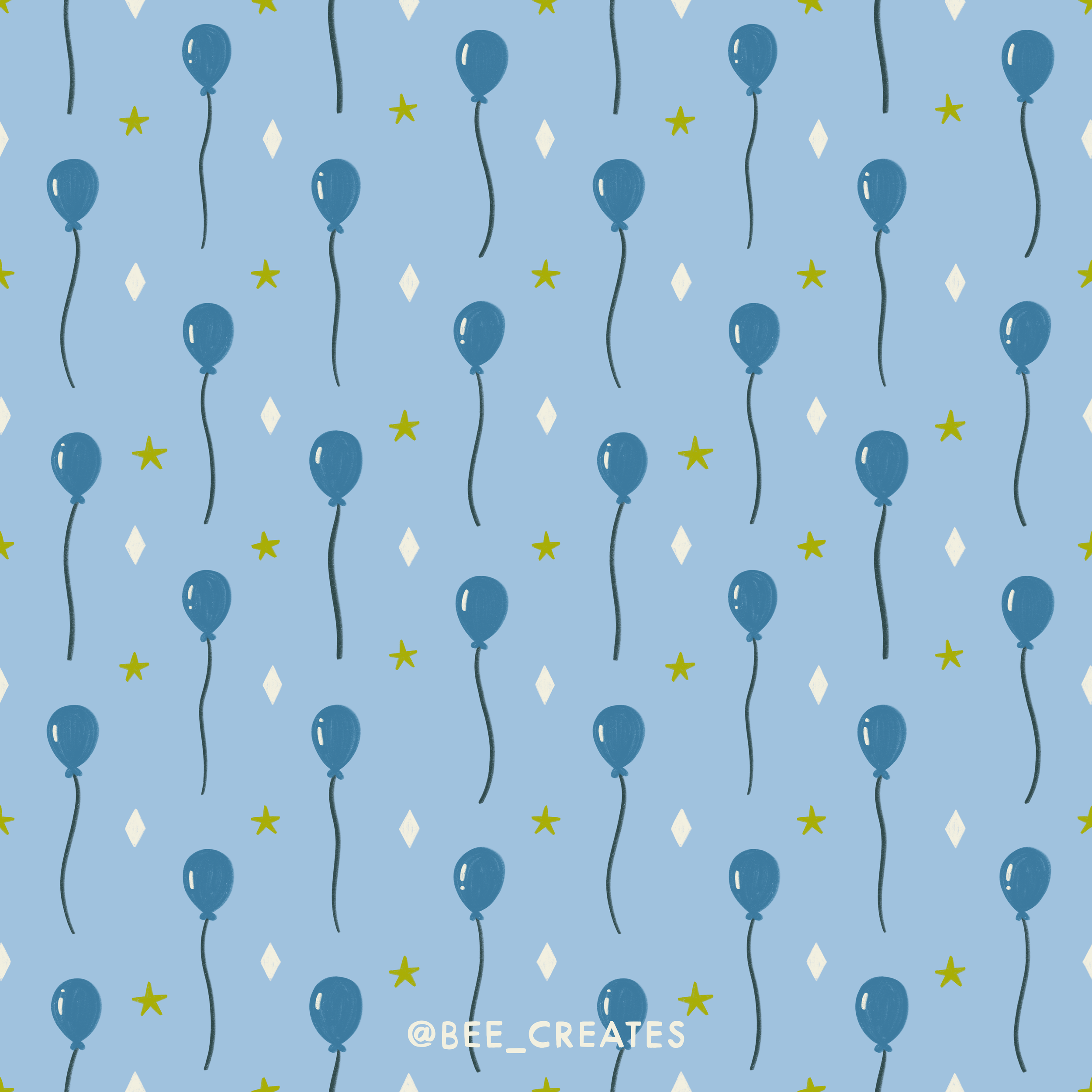 Big Top Balloons - Light Blue | BEE25-F11