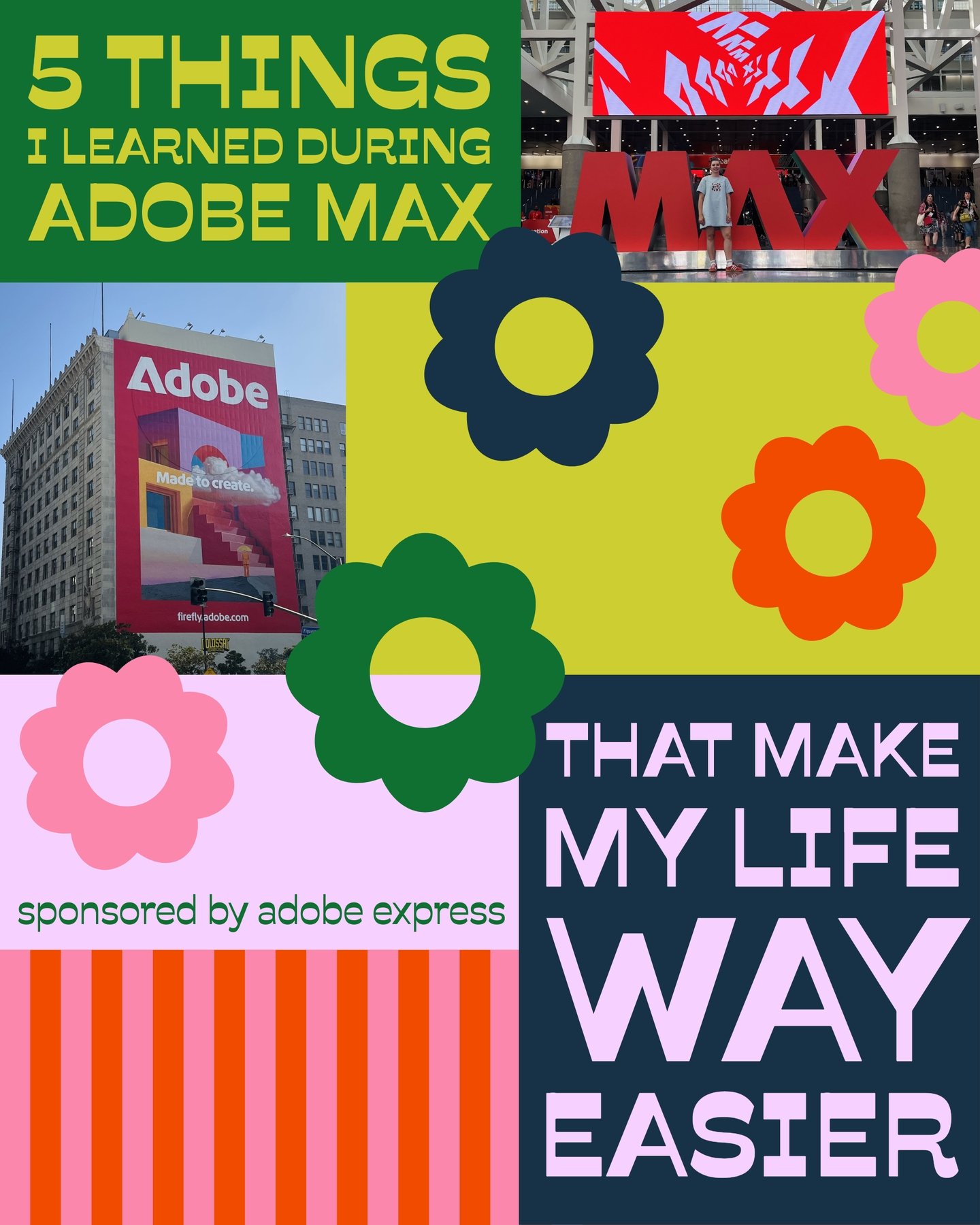 Here are 5 Adobe Express tips to streamline your creative process &uml;̮ Which one is your favorite?

Adobe MAX wasn&rsquo;t just fun&mdash;it was also informative! 🌟 From mastering design shortcuts to discovering innovative tools, these lessons hav