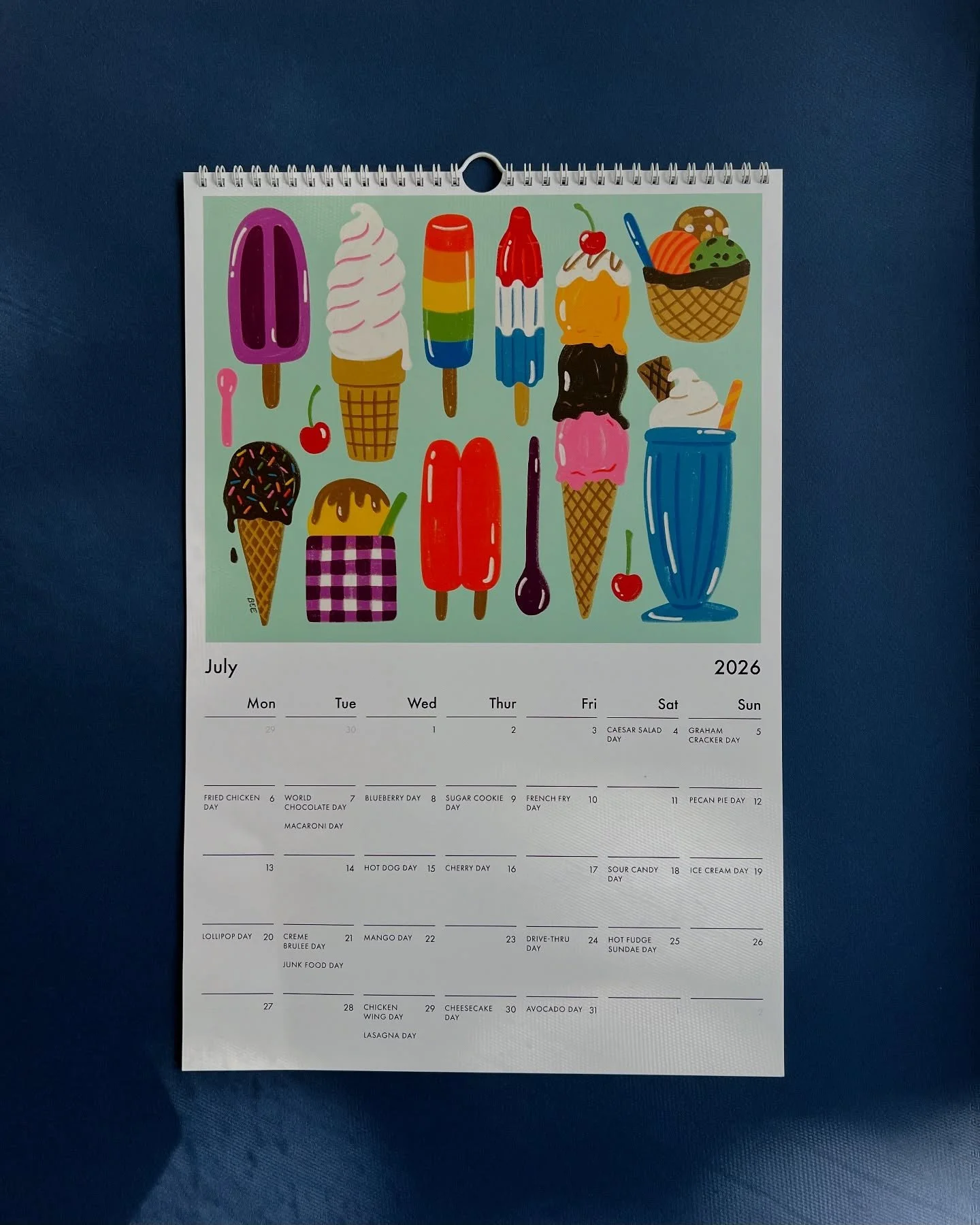 July 🍦🥄🍧🍒🍨

My very first illustrated calendar is here and I am thrilled with how it turned out! ✨

Each month features a colorful, food-themed illustration printed at 8x10, so you can easily cut and frame your favorites once the month is over. 