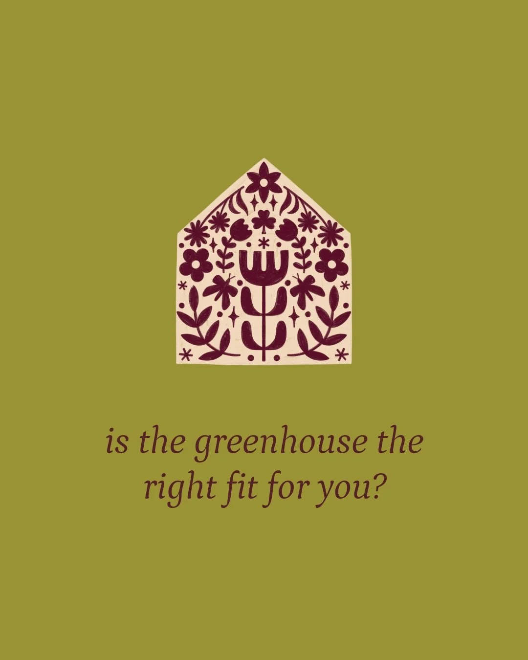 One of the questions we&rsquo;ve been getting is: &ldquo;Is The Greenhouse right for me?&rdquo;

The Greenhouse is designed for artists who crave sustainable, intentional growth&mdash;not hustle, pressure, or unrealistic expectations. If you love ref