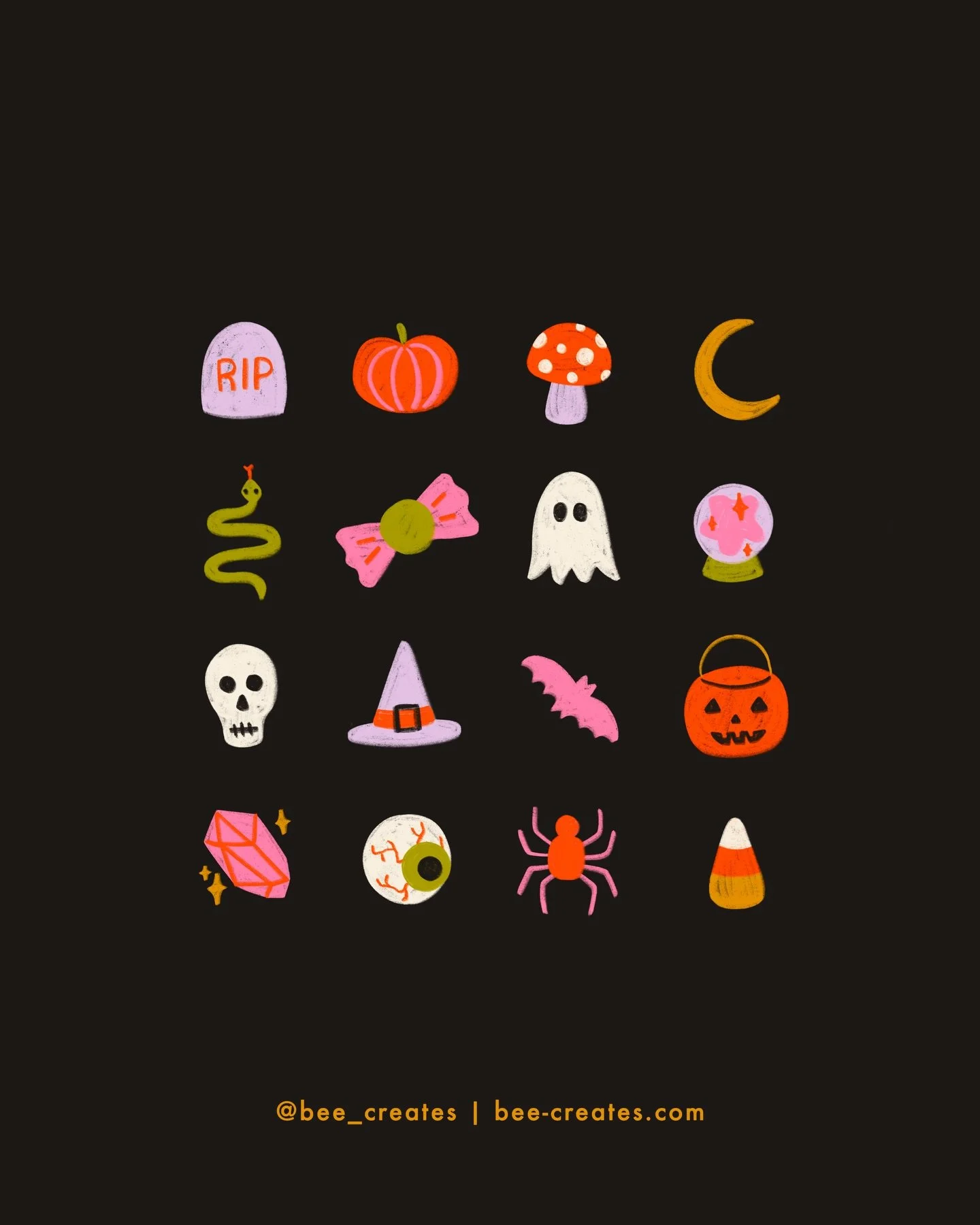 Spooky, but make it cute 💕💀✨

Happy Halloween | Spooky | October Vibes | Fall Aesthetic | Placement Illustration | Surface Design | Art for Licensing | Repeat Pattern