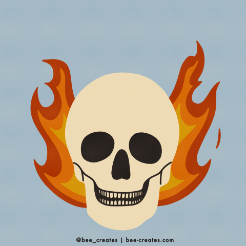 Flaming Skull | BEEA22-B10