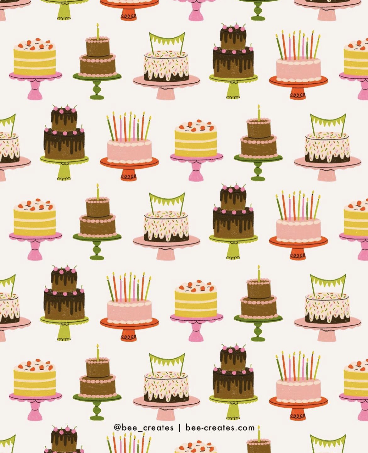 Birthday Cake Pattern | BEE22-D24