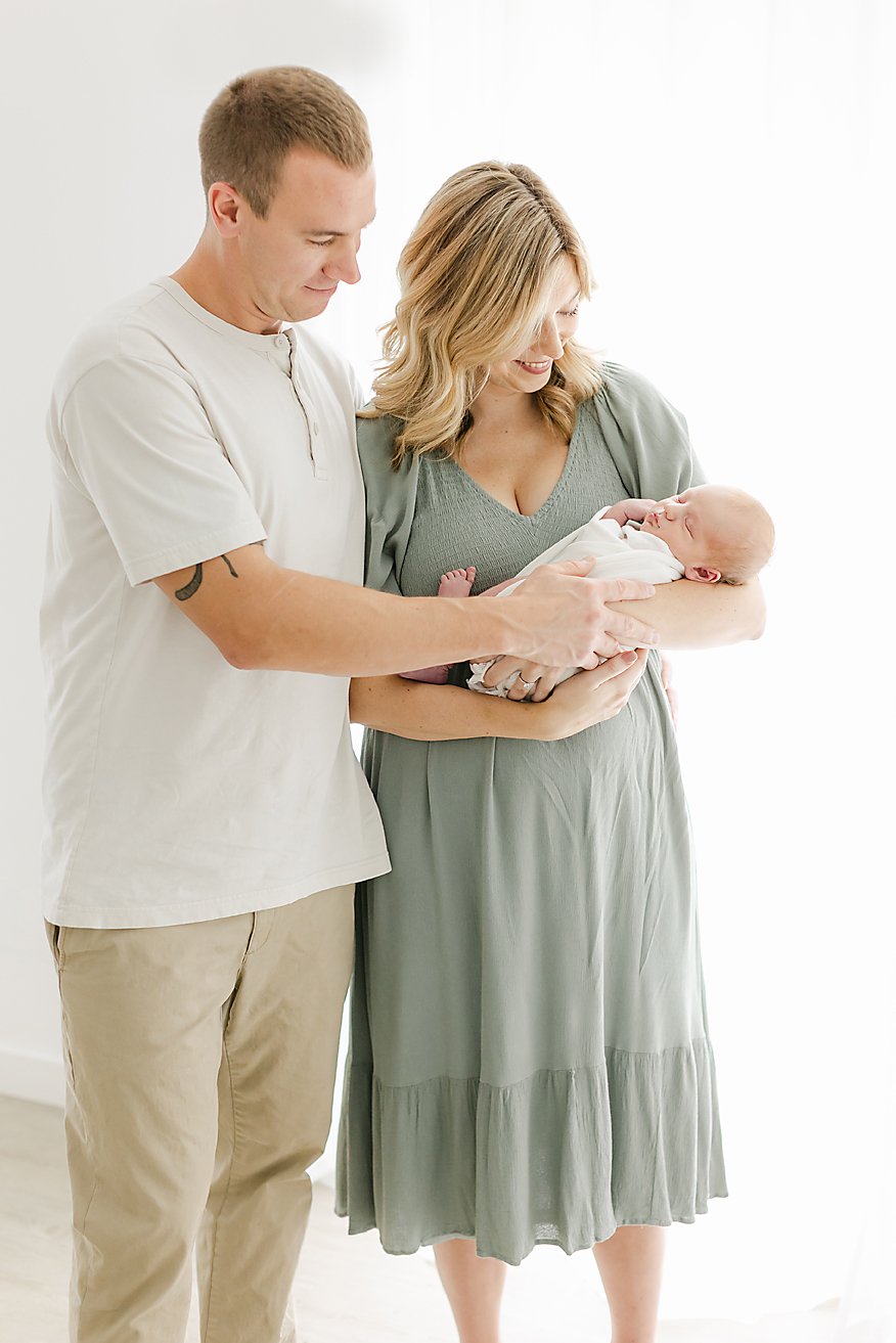 studio newborn portrait session in Woodstock