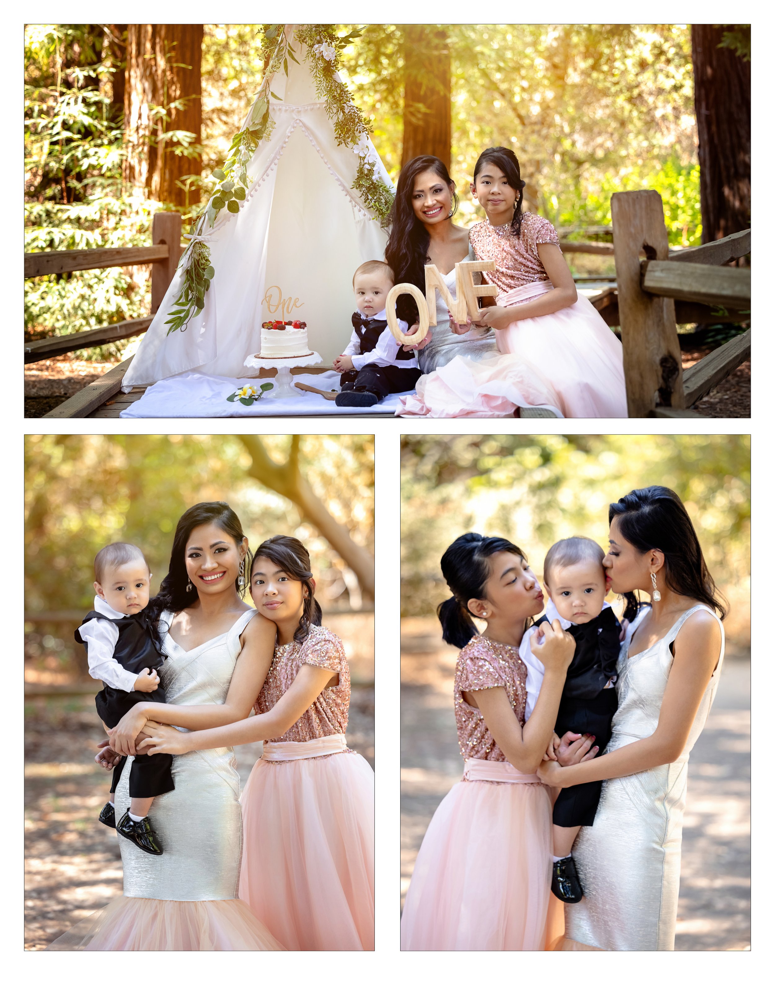 Cake Smash and Family Photoshoot at Redwood Grove Nature Preserve, Los Altos