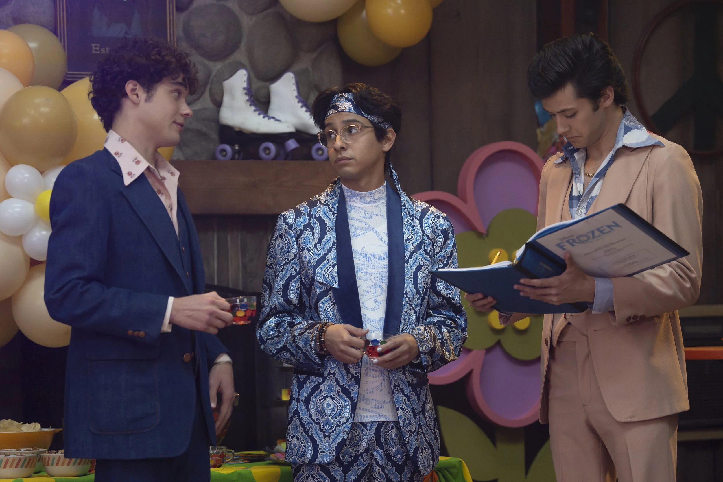  Joshua Bassett, Frankie Rodriguez, and Matt Cornett in  High School Musical: The Musical: The Series  Season 3.  Photo by Anne Marie Fox. Courtesy of Disney. 