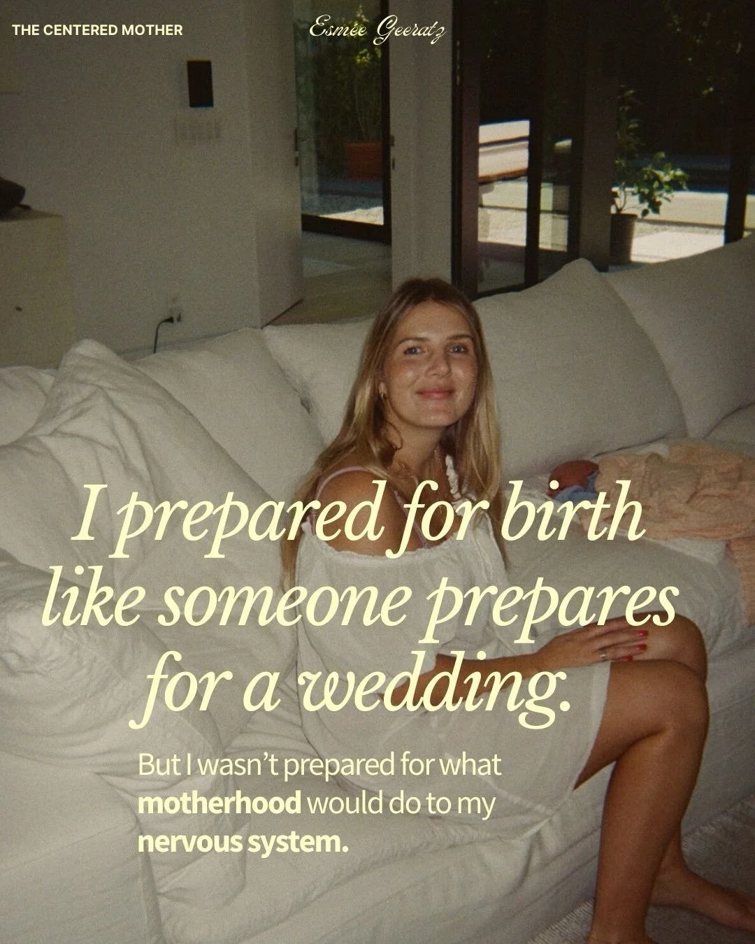 For a long time I felt like I wasn&rsquo;t a good mother.

Becoming a mother didn&rsquo;t come easily to my nervous system.
It shook me.

And that surprised people around me.
Some even said, &ldquo;We thought this would be easy for you.&rdquo;

But t