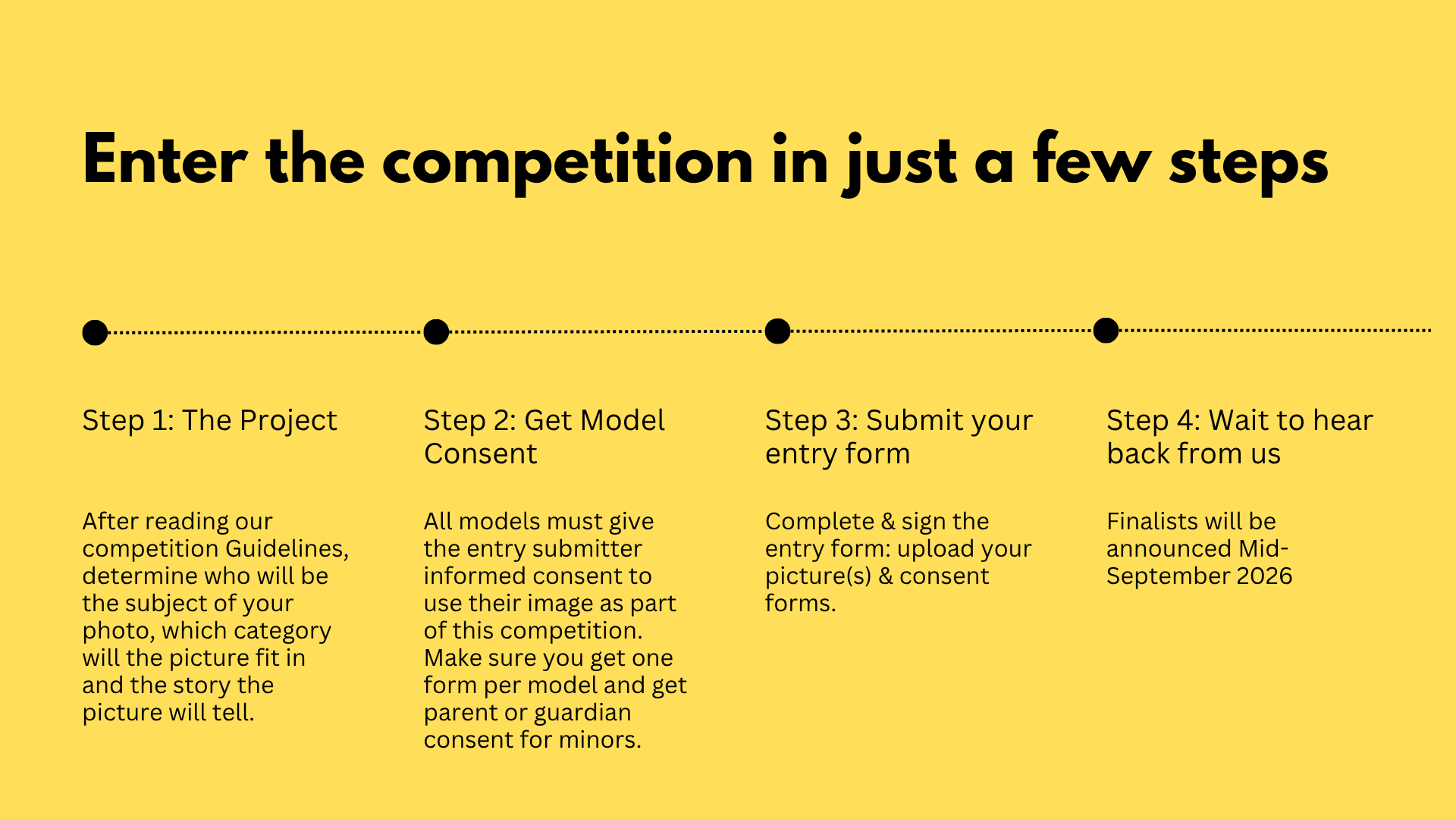 Enter the competition in just a few steps
