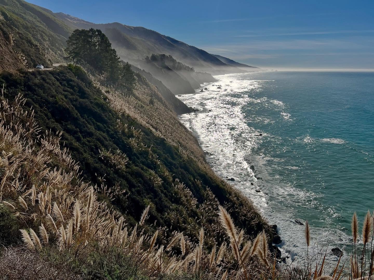 Chasing sunshine and fog along the iconic Big Sur coast. The deep blue waters and winding roads make every mile worth it. This is truly an incredible time to visit Treebones Resort on the south coast of Big Sur, you have Hwy1 to yourself with views l