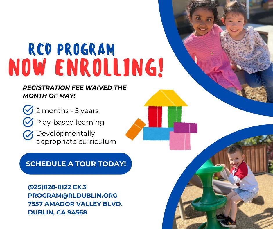 Enroll in the month of May and we will waive the $150 registration fee! Schedule a tour today!
#enrollingnow #preschoolenrollment2025 #daycare #infant #infantcare #preschoolcare #transitionalkindergarten #toddlercare #bayareapreschool