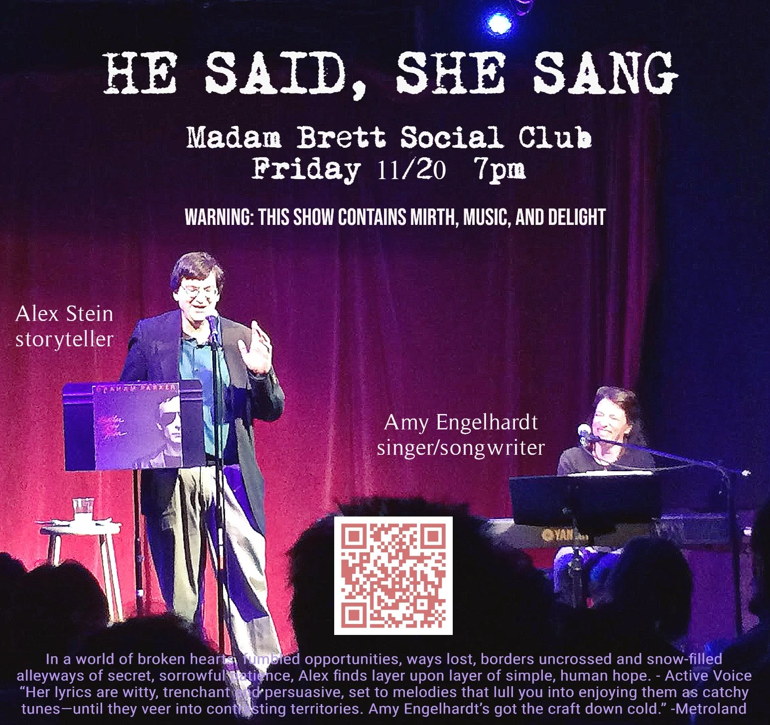 HE SAID, SHE SANG