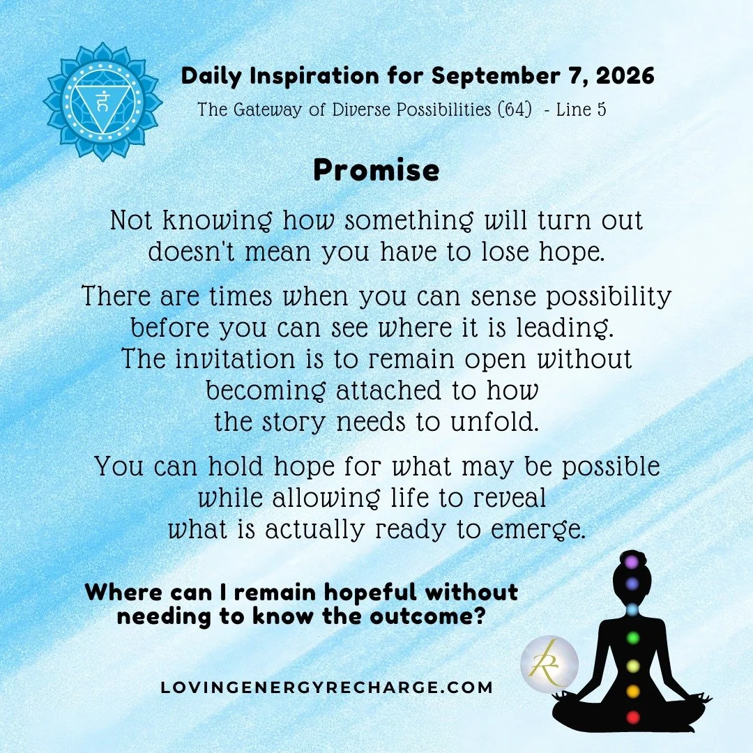 The Sun's Transit into the 5th Line of the Gateway of Diverse Possibilities today invites reflection on, "Where can I remain hopeful without needing to know the outcome?"
 
💗link in bio to watch this week's Inner Alchemy video 

#humandesi