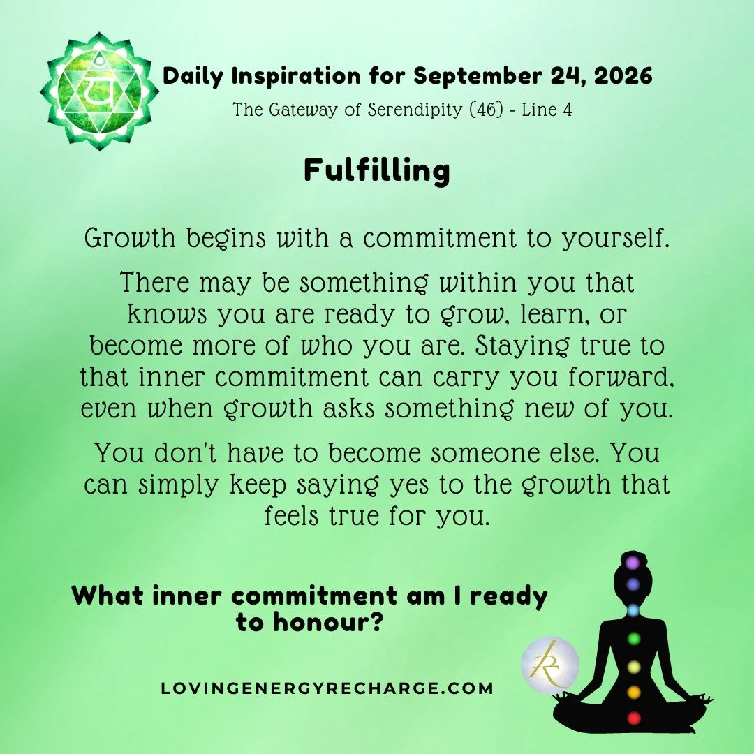 The Sun's Transit into the 4th Line of the Gateway of Serendipity today invites reflection on, "What inner commitment am I ready to honour?"

#humandesign  #InnerAlchemy #chakraalignment #soulguidance #lovingenergyrecharge #dailyinspiration